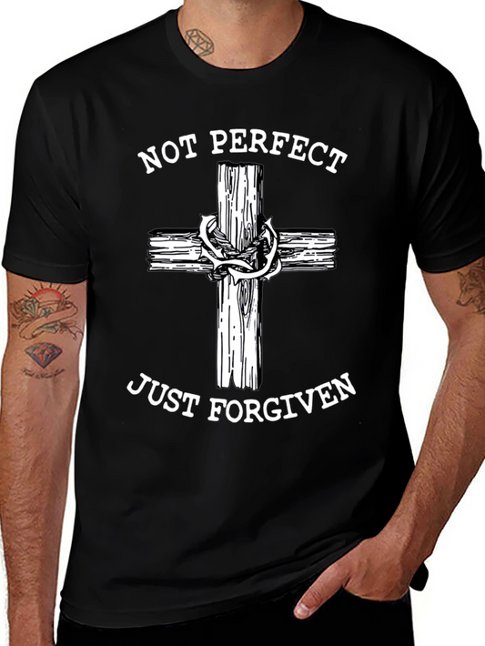 Not Perfect Just Forgiven Christian T-Shirt