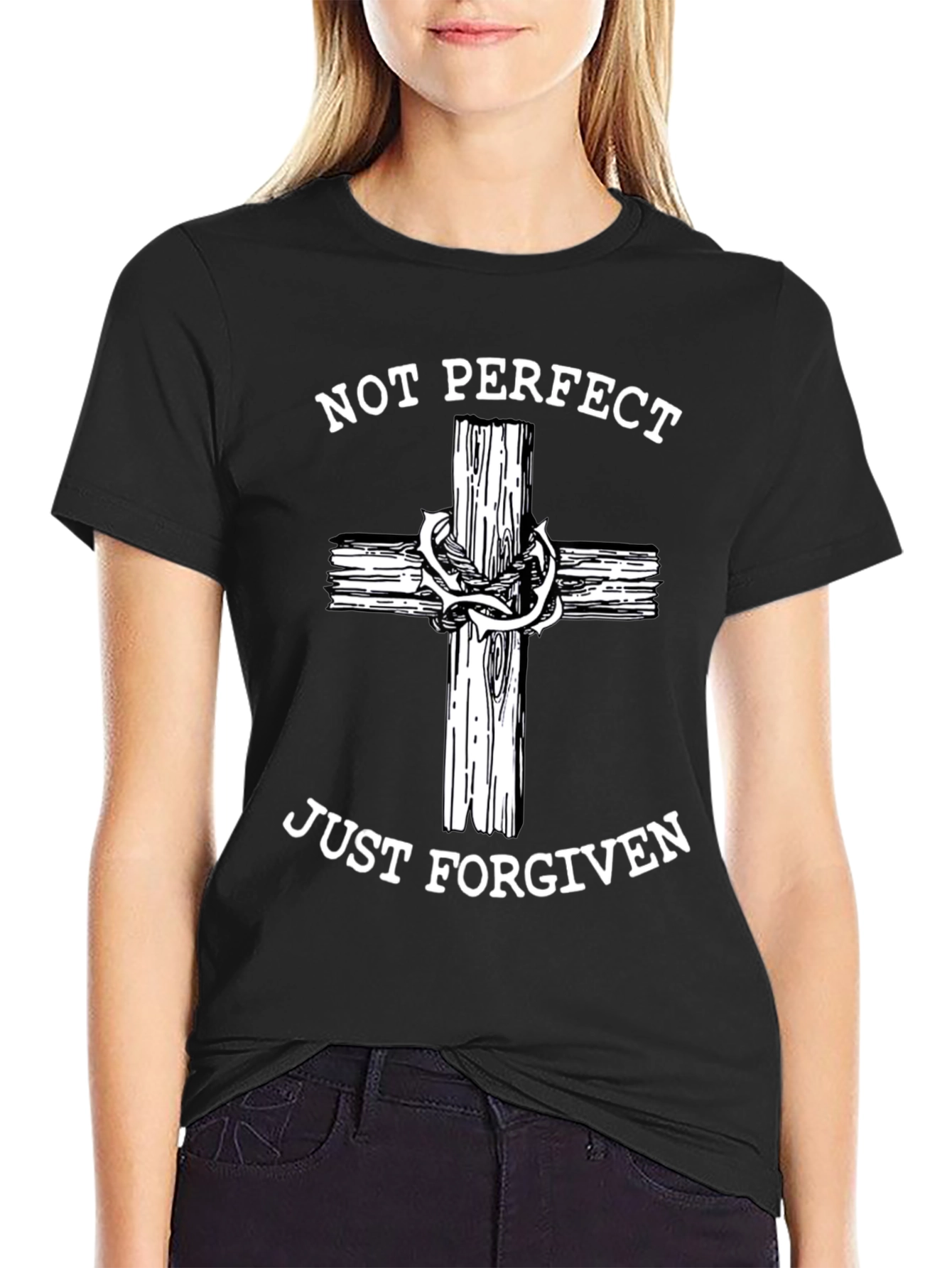 Not Perfect Just Forgiven Christian T-Shirt