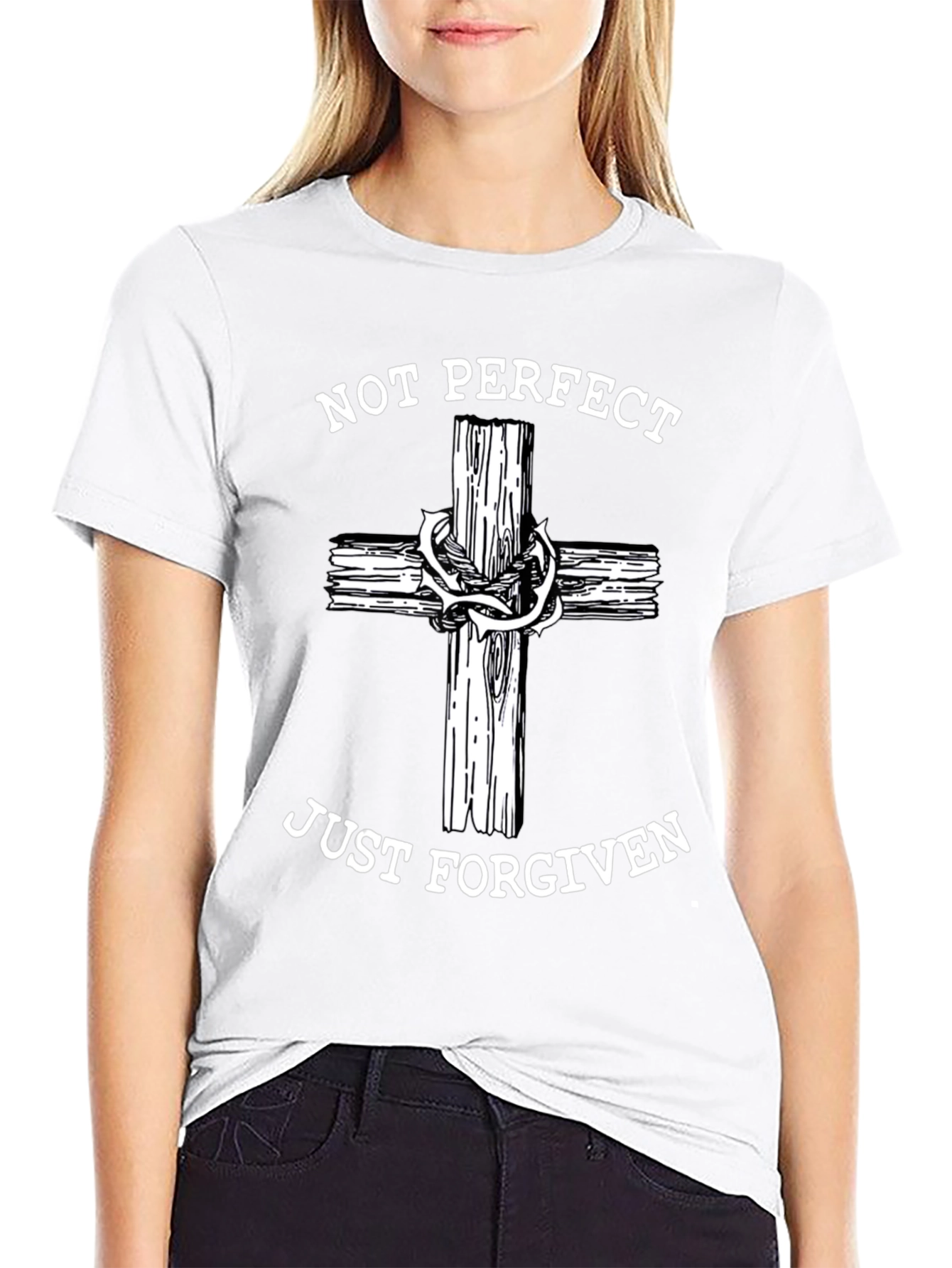 Not Perfect Just Forgiven Christian T-Shirt