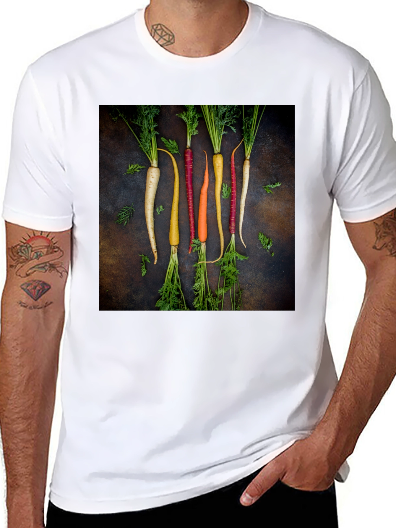 Carrot Variety Graphic T-Shirt - Healthy Style