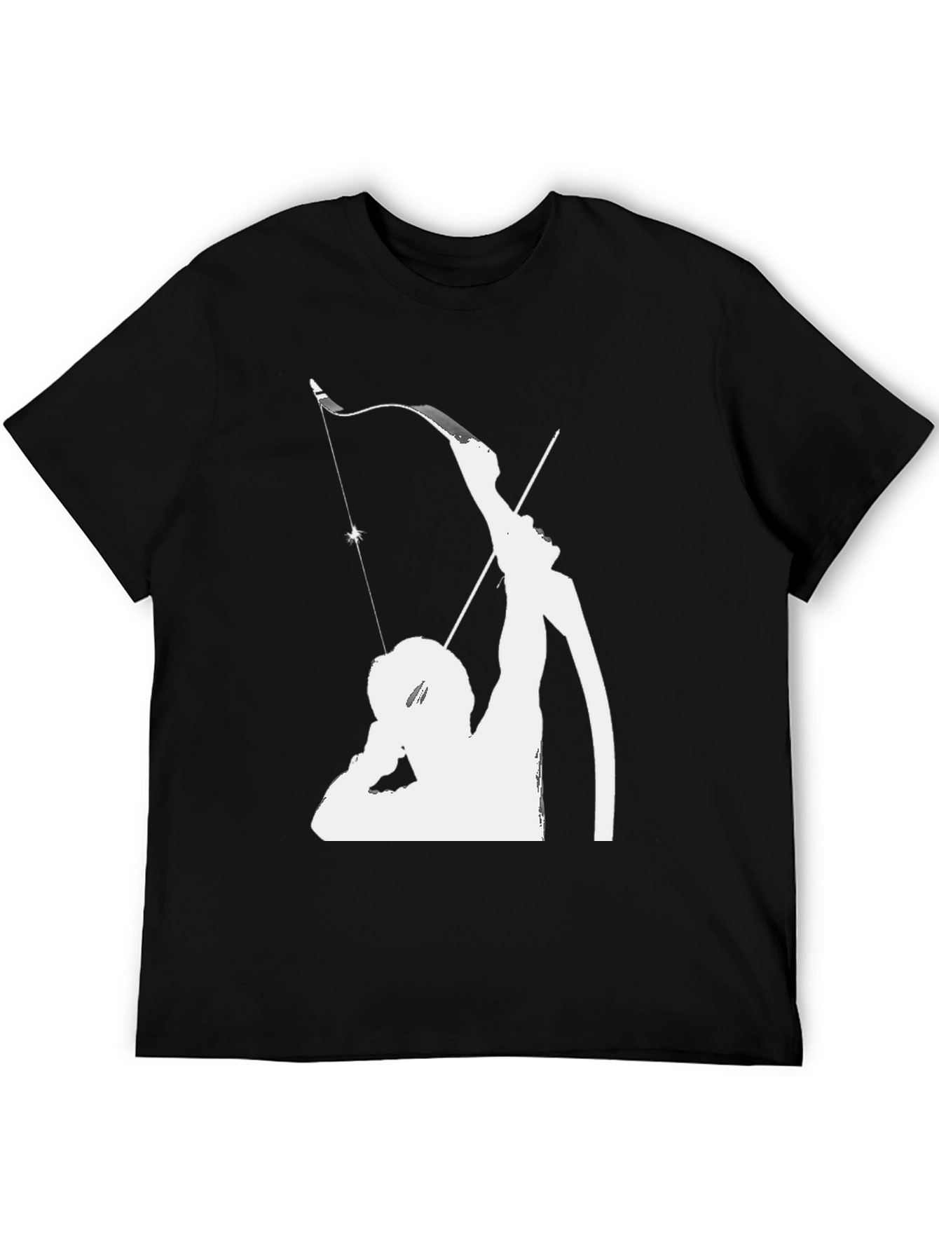 Archer Graphic Tee - Black Cotton Shirt