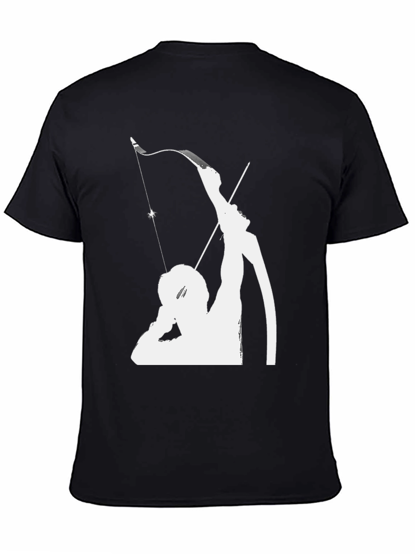 Archer Graphic Tee - Black Cotton Shirt