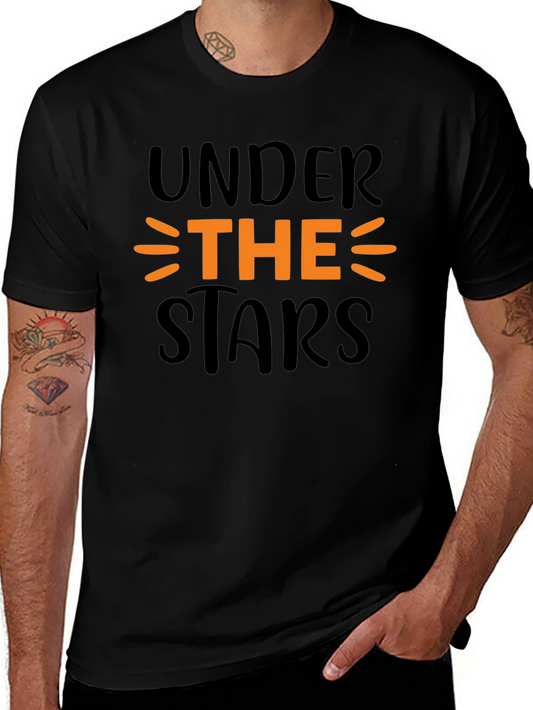 Under the Stars Graphic Tee - Trendy Mens T-Shirt