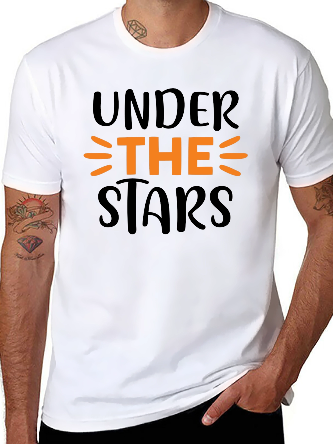 Under the Stars Graphic Tee - Trendy Mens T-Shirt