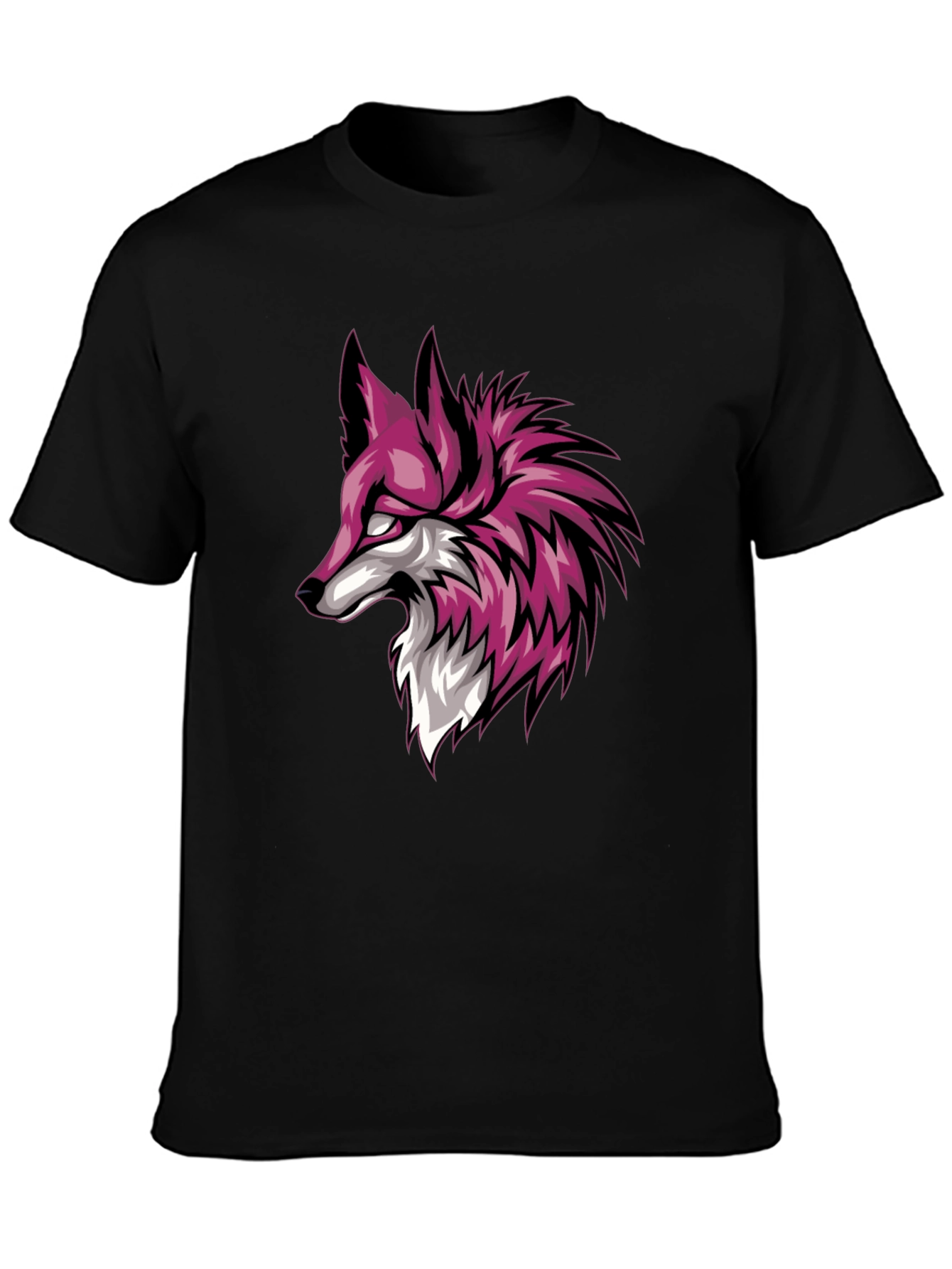 Black T-Shirt with Fox Graphic