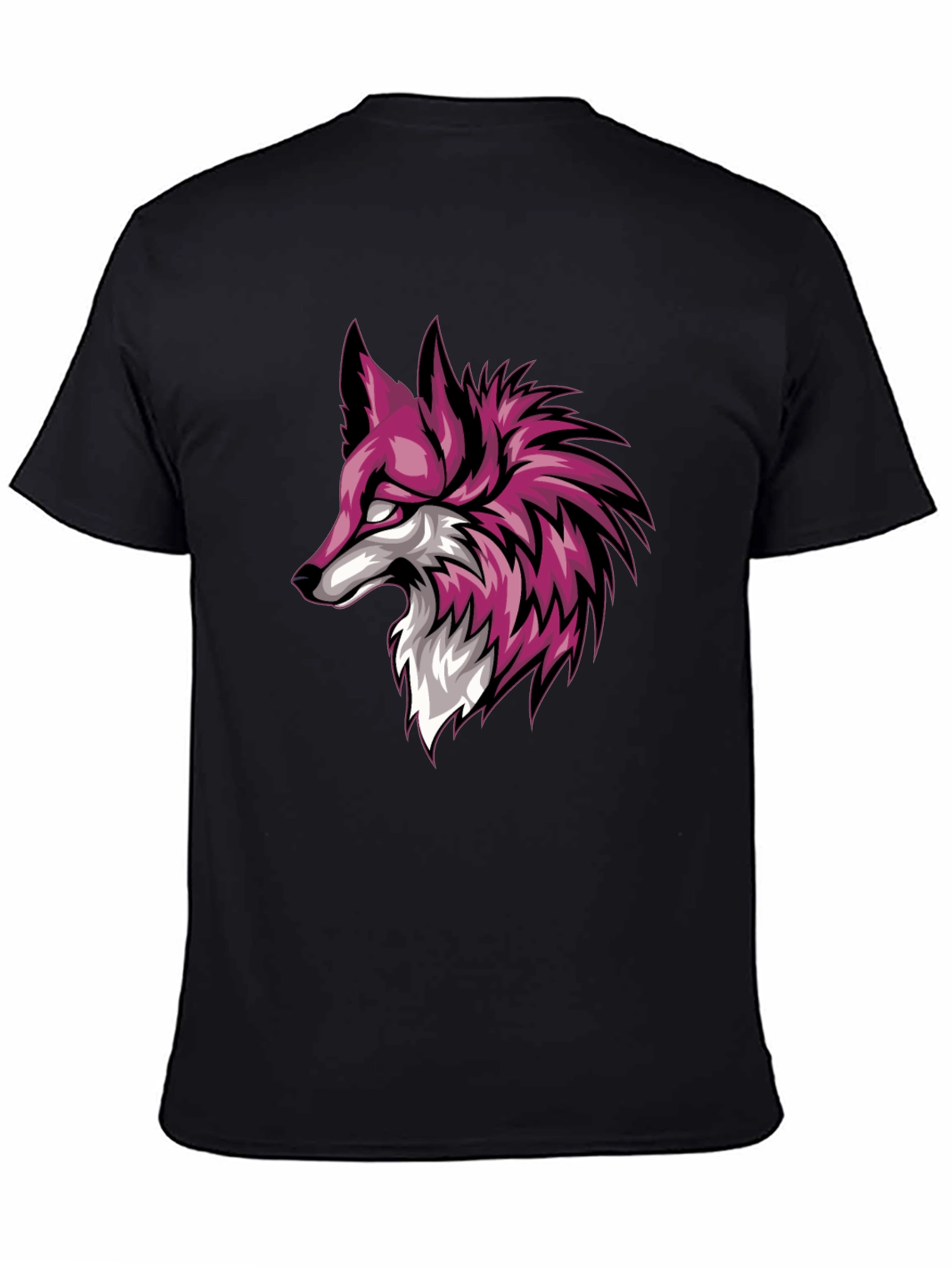 Black T-Shirt with Fox Graphic