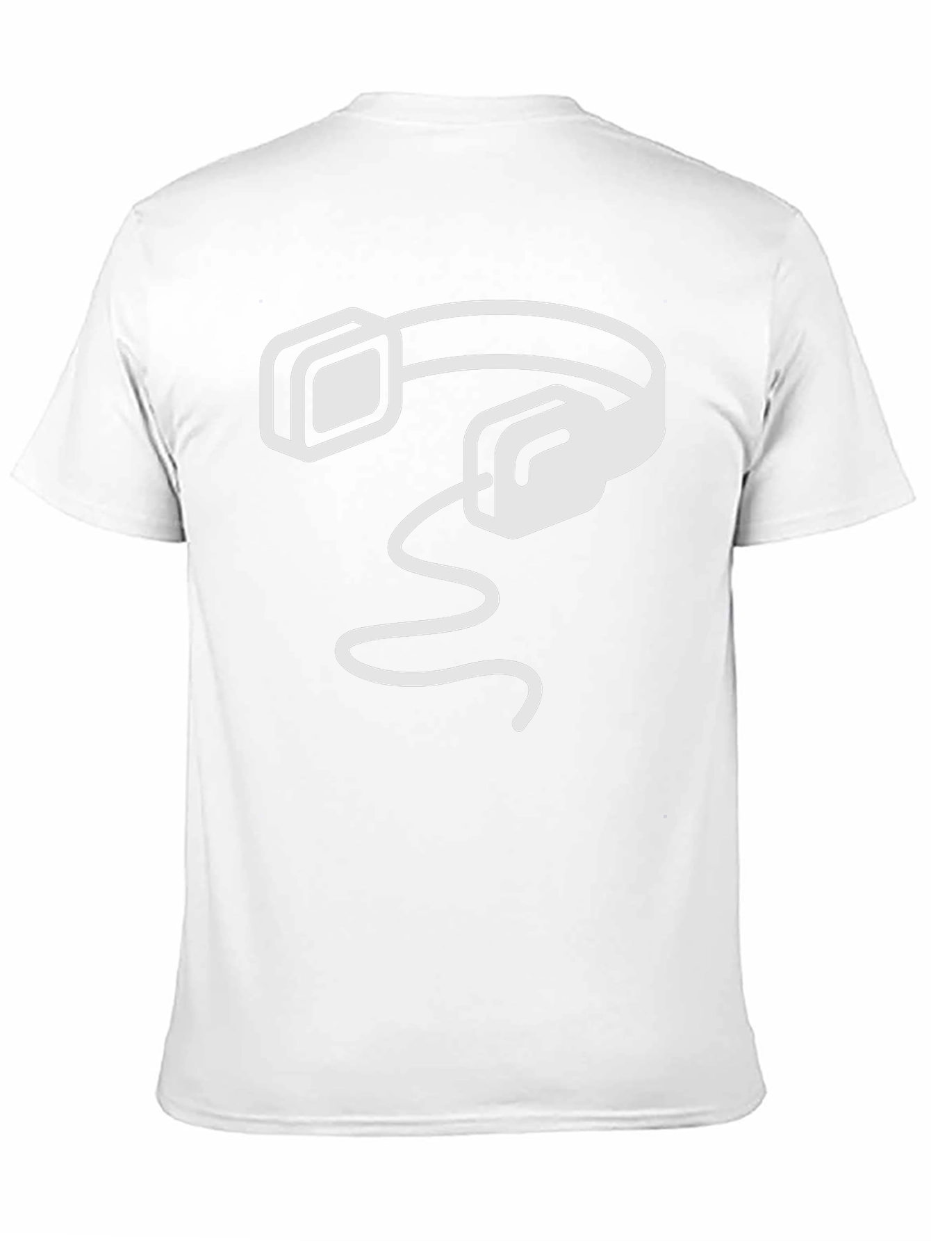 Modern Headphones Graphic Black T-Shirt