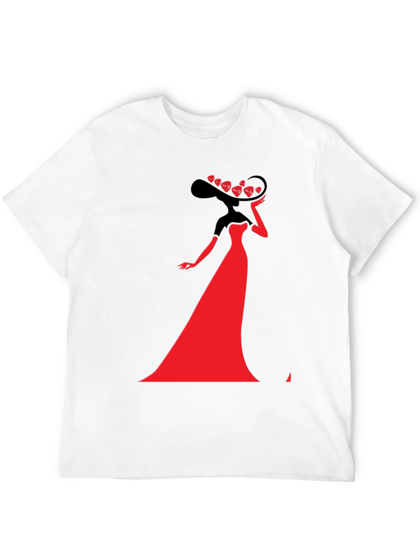 Stylish Lady Graphic Tee - Black