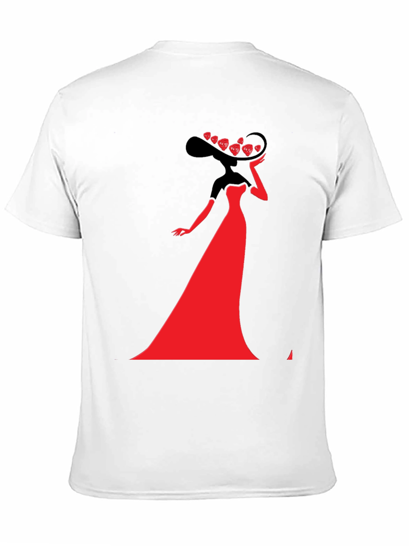 Stylish Lady Graphic Tee - Black