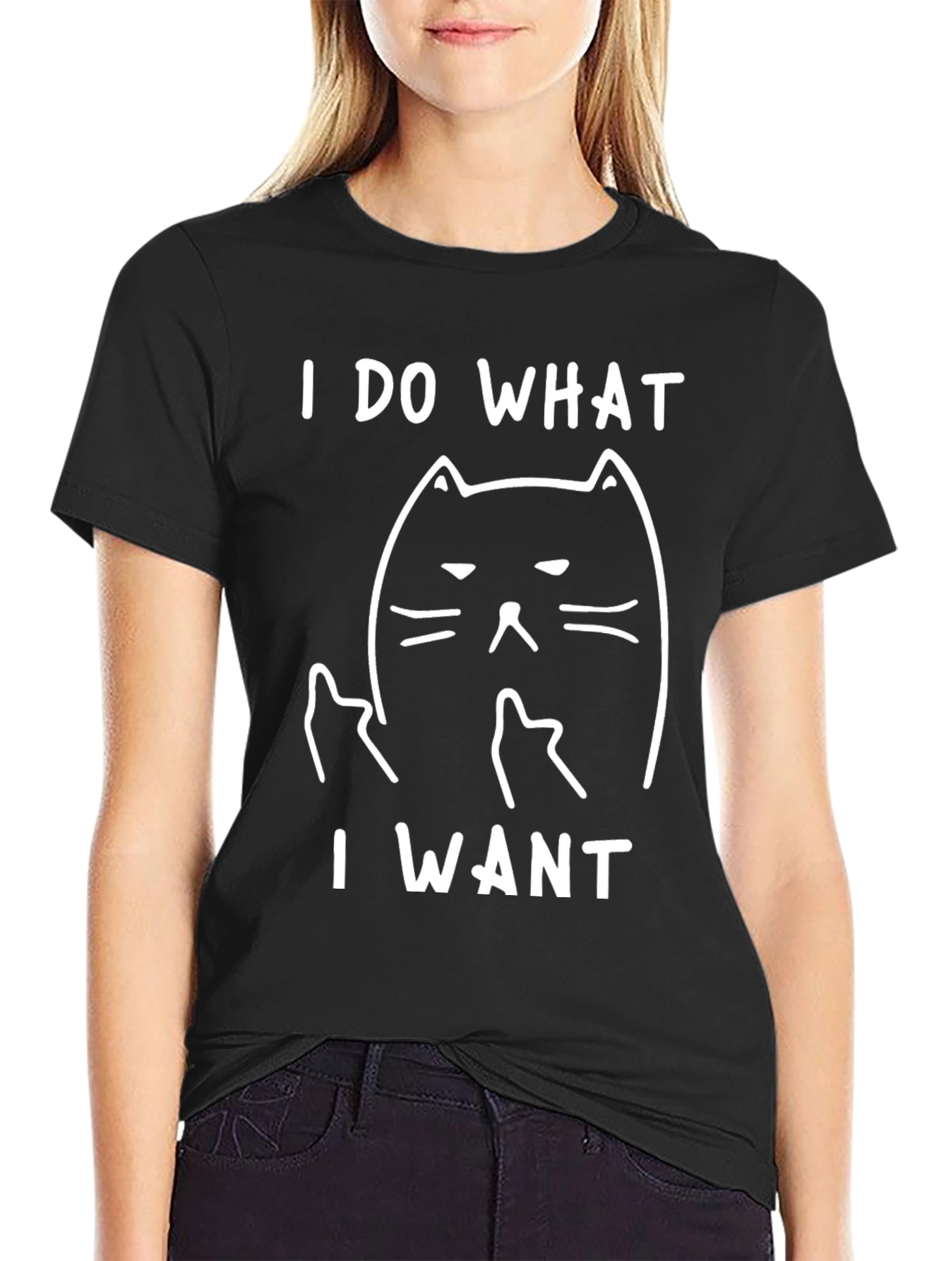I Do What I Want Cat Graphic Tee