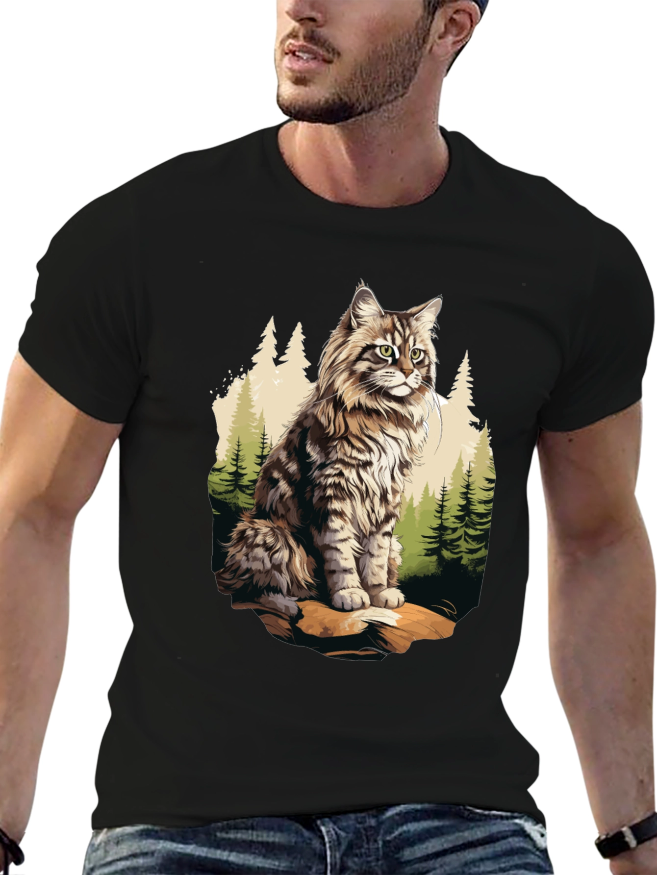Cat in the Woods Graphic Tee