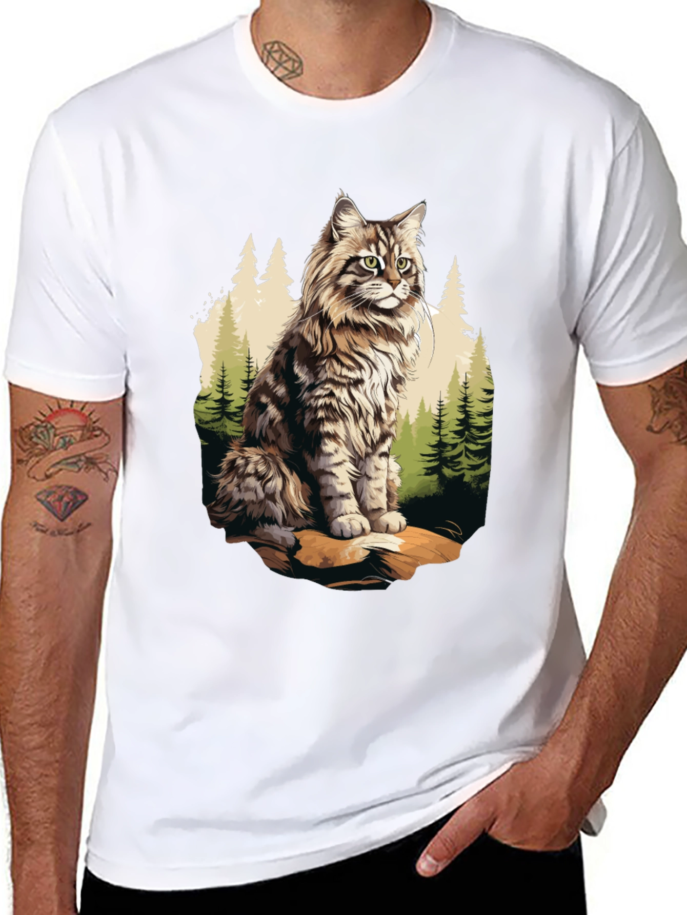 Cat in the Woods Graphic Tee
