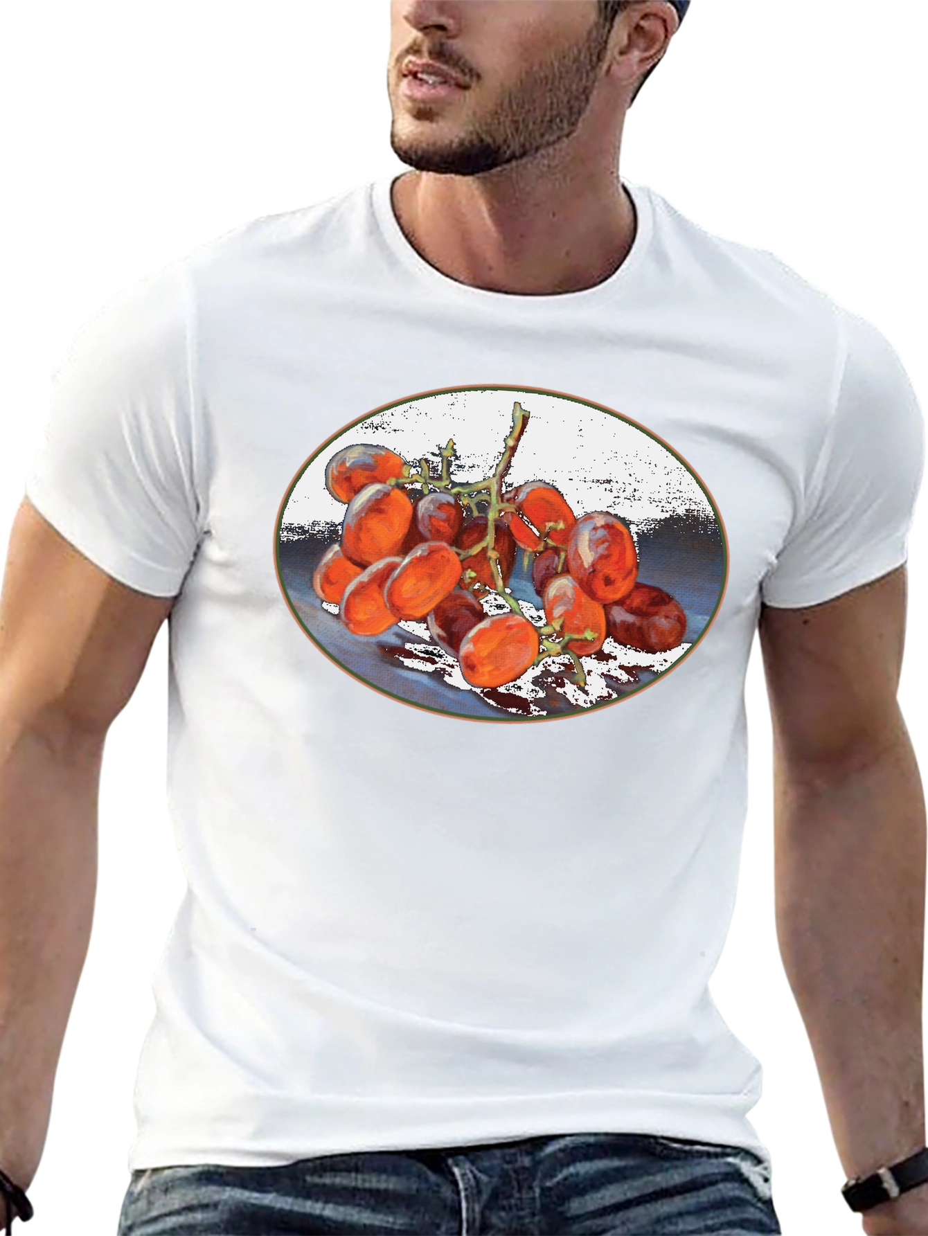Grapes Graphic Tee - Stylish Fruit Design