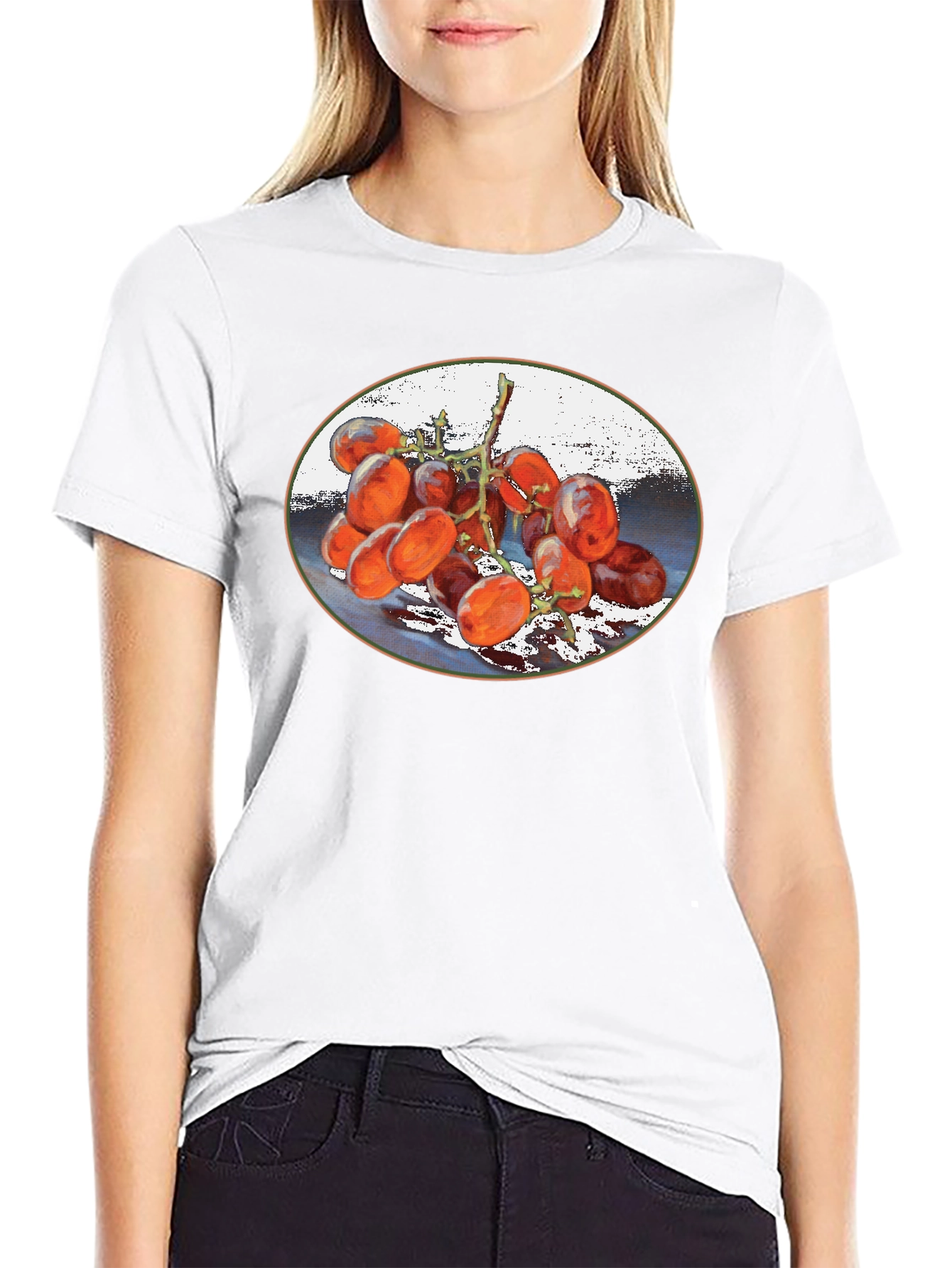 Grapes Graphic Tee - Stylish Fruit Design