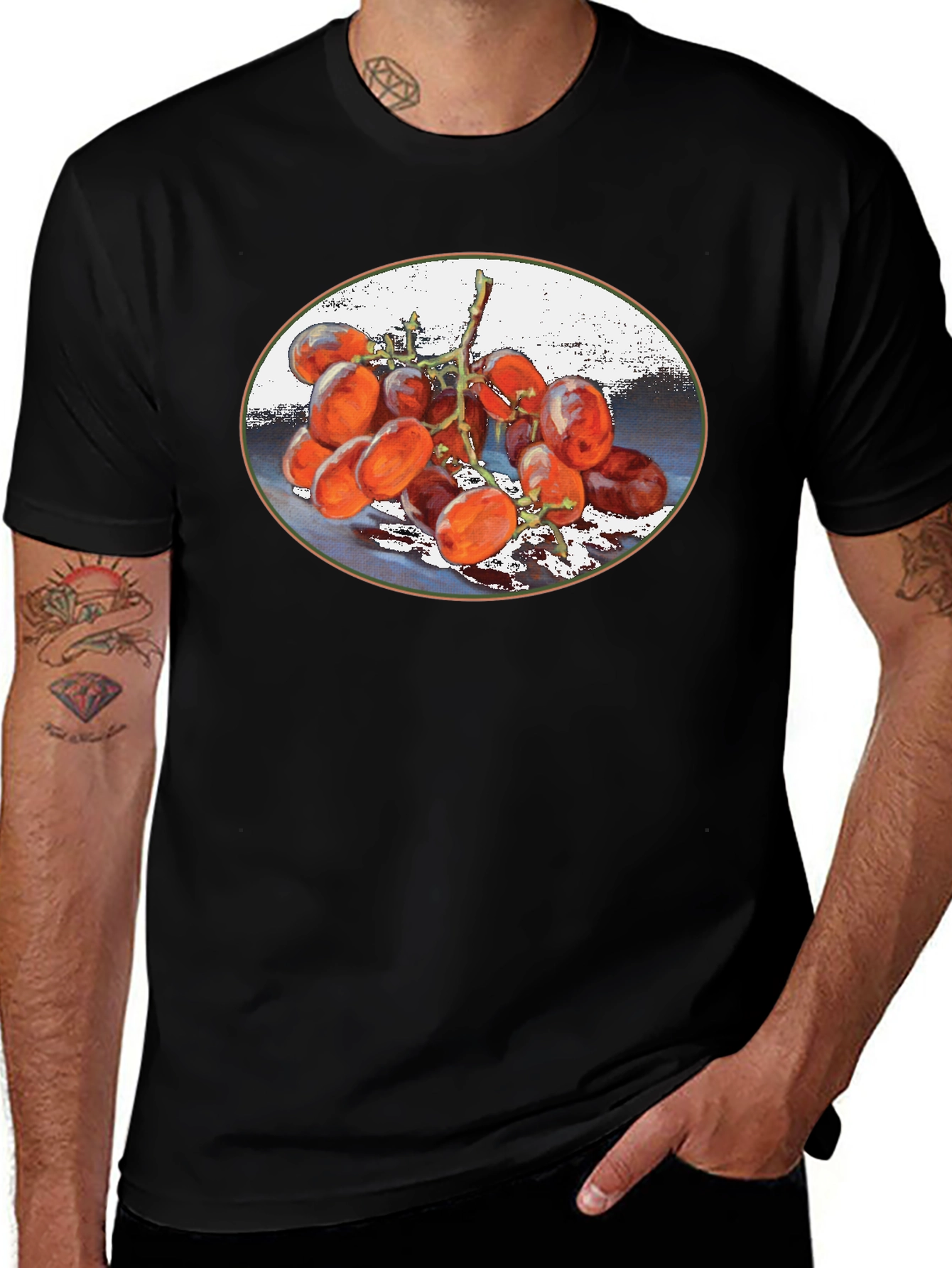 Grapes Graphic Tee - Stylish Fruit Design