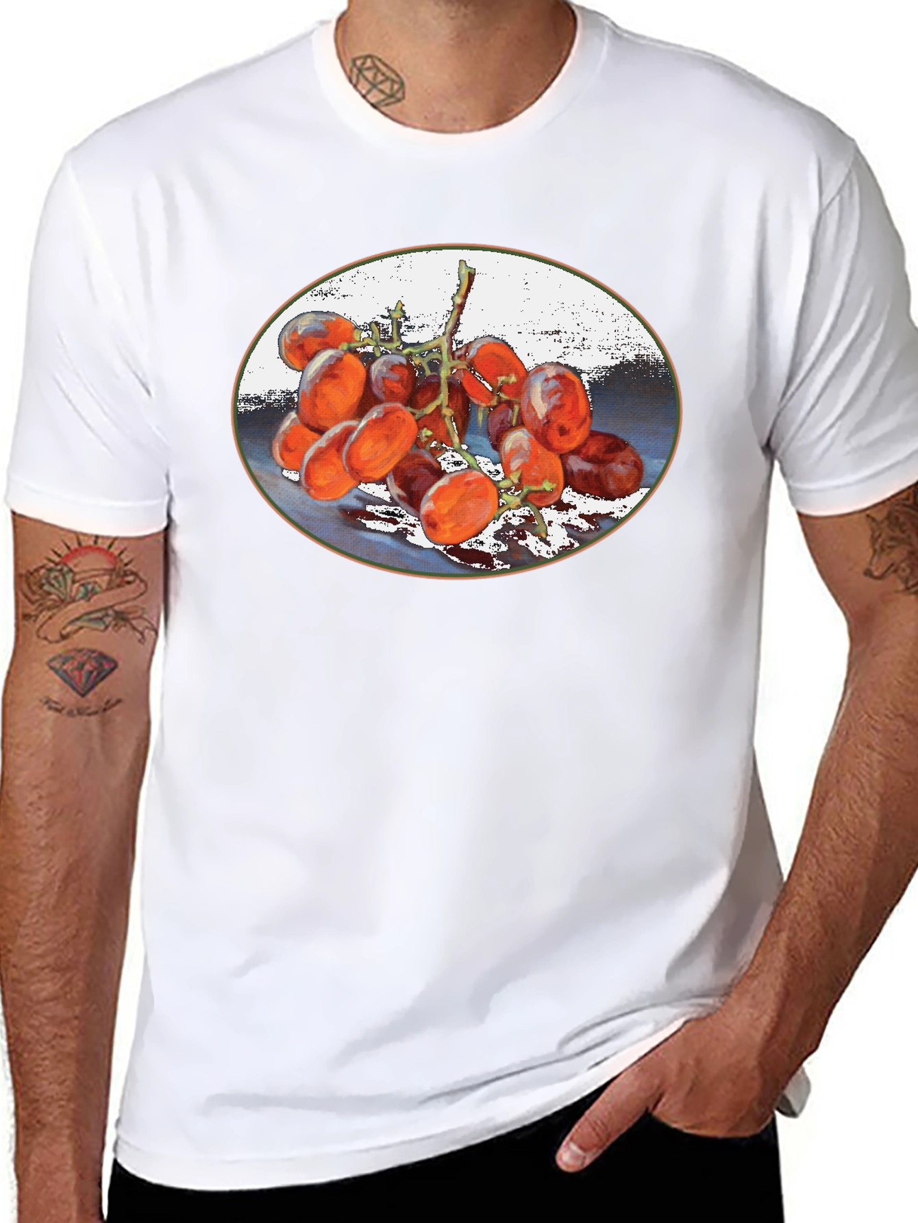 Grapes Graphic Tee - Stylish Fruit Design