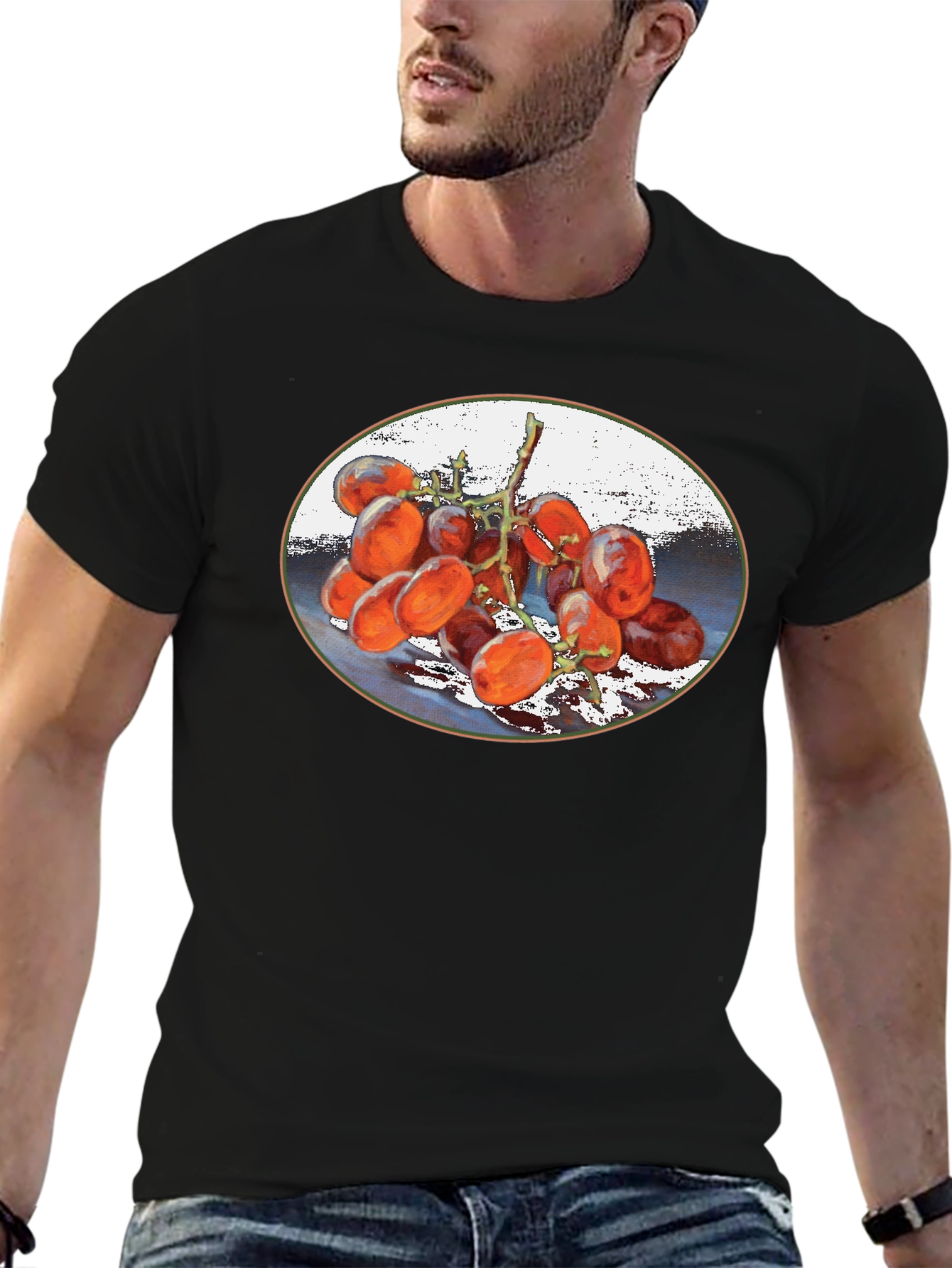 Grapes Graphic Tee - Stylish Fruit Design