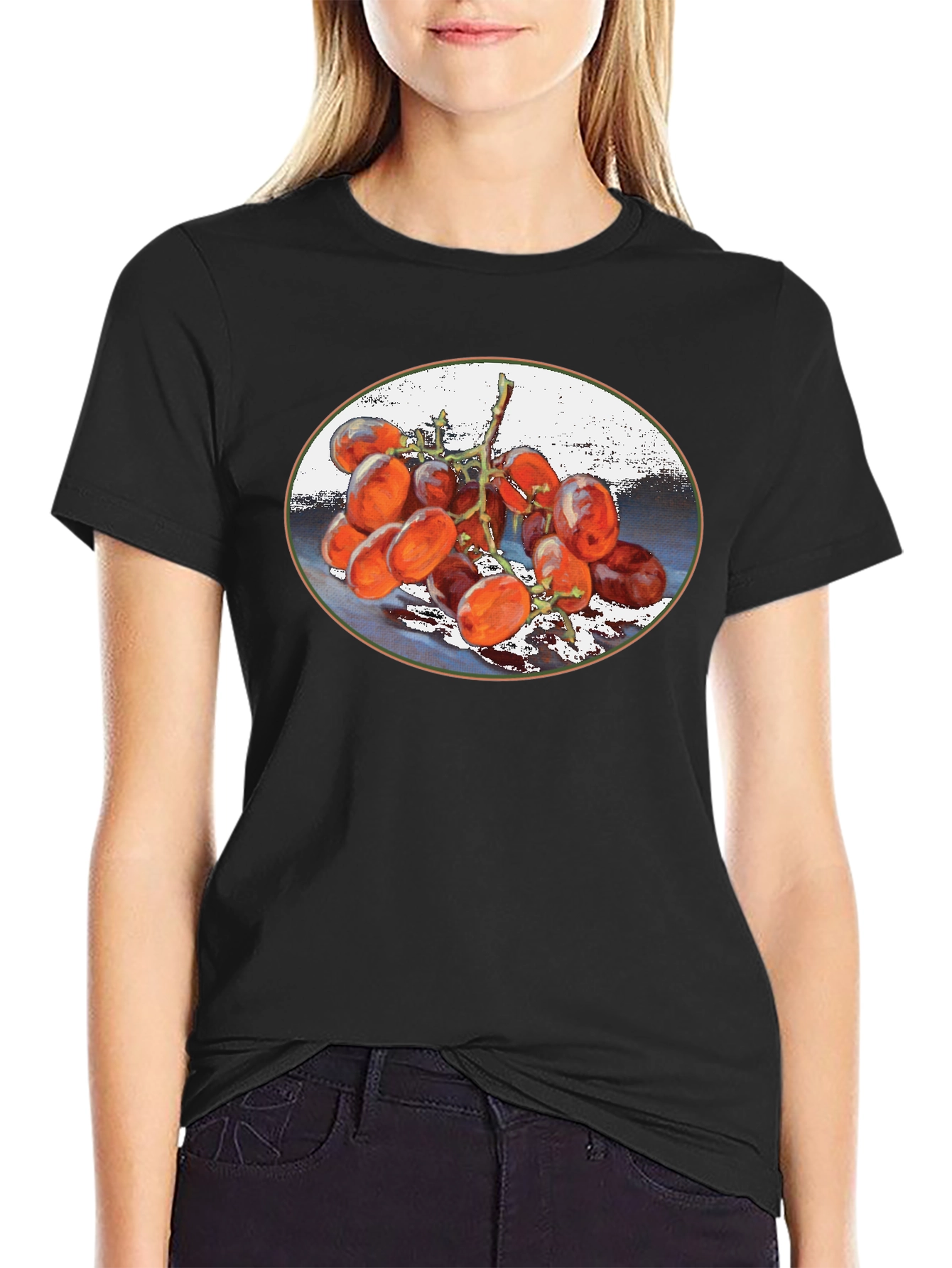 Grapes Graphic Tee - Stylish Fruit Design