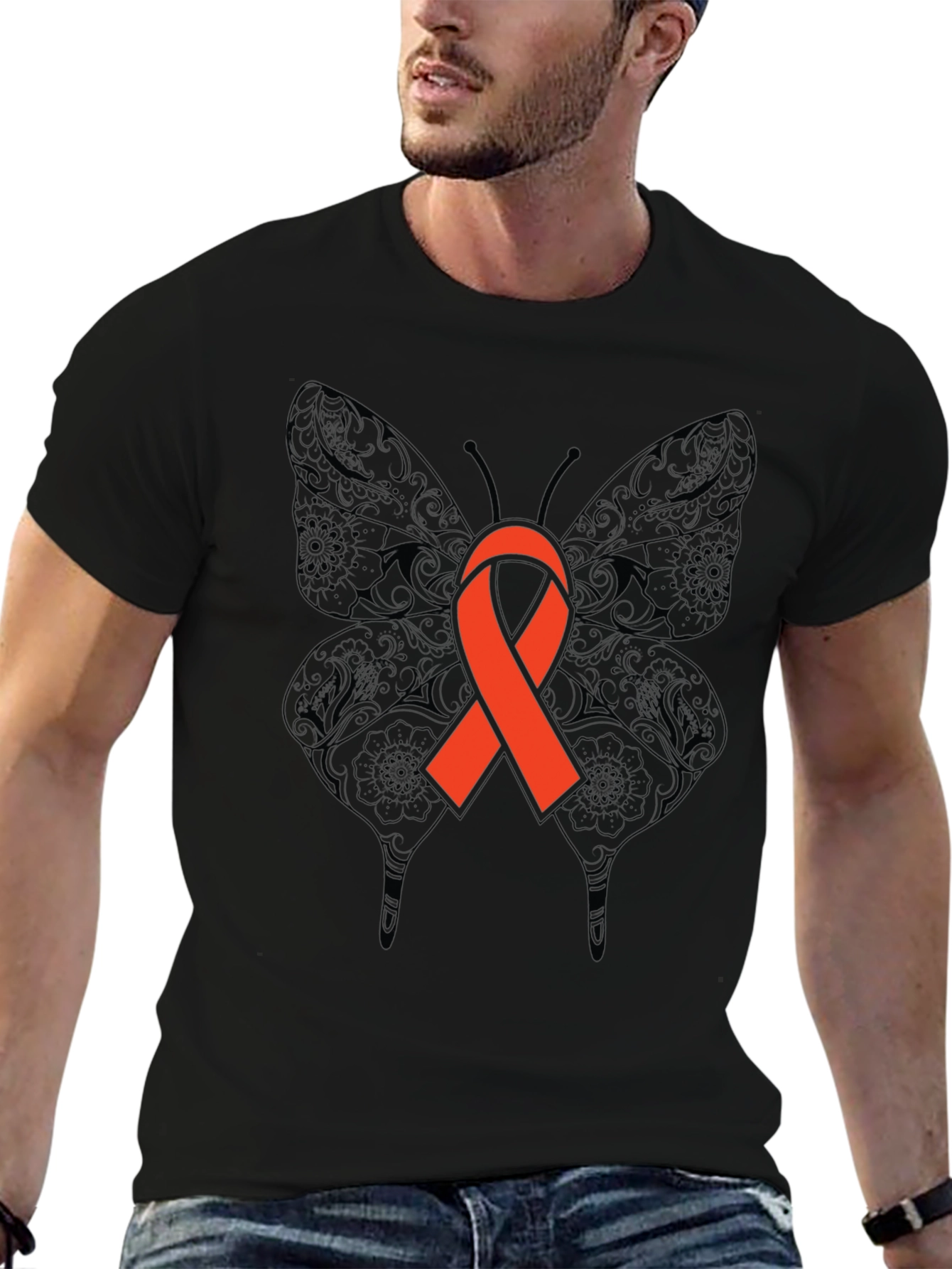 Butterfly Awareness Ribbon Graphic Tee
