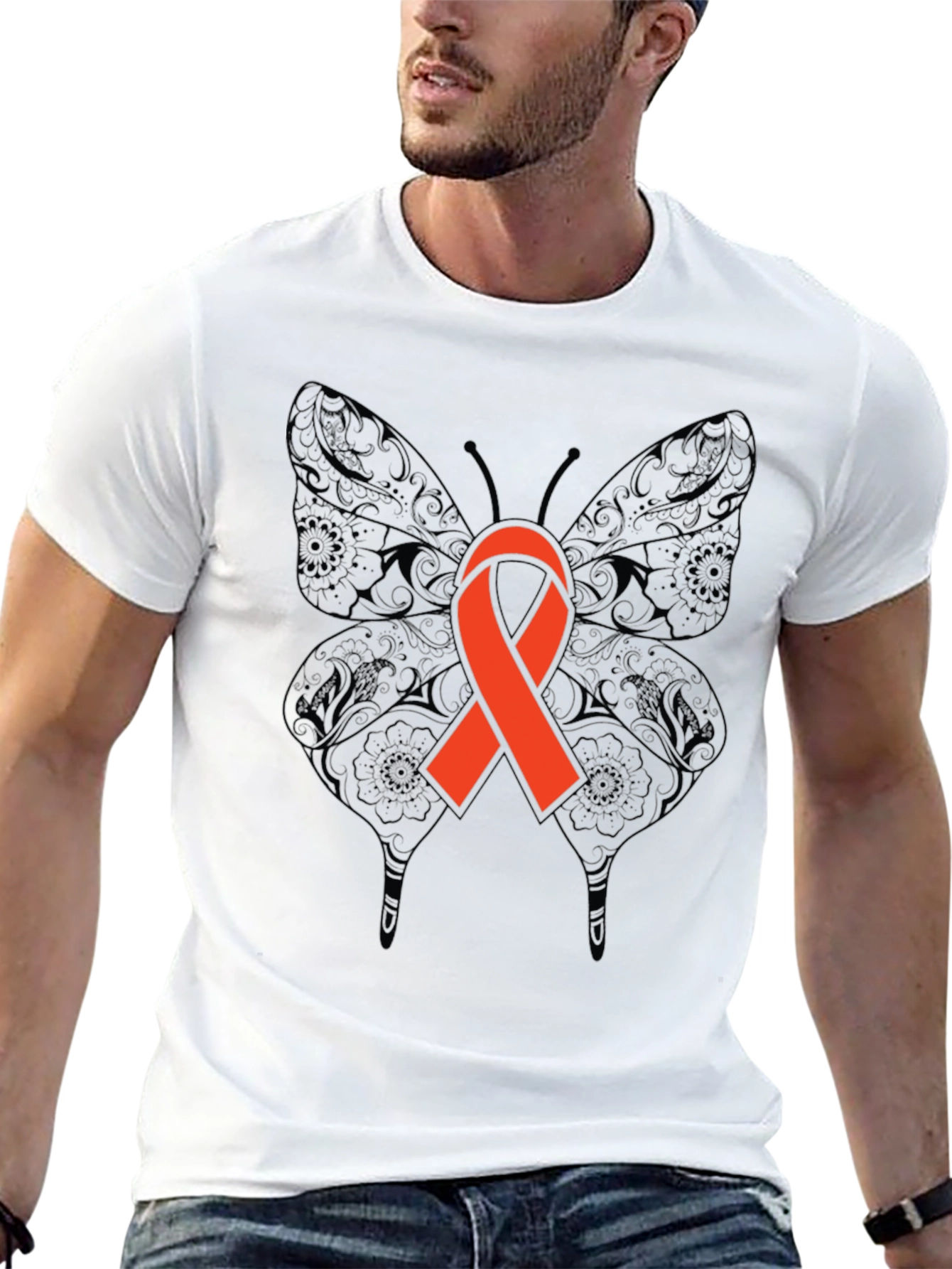 Butterfly Awareness Ribbon Graphic Tee