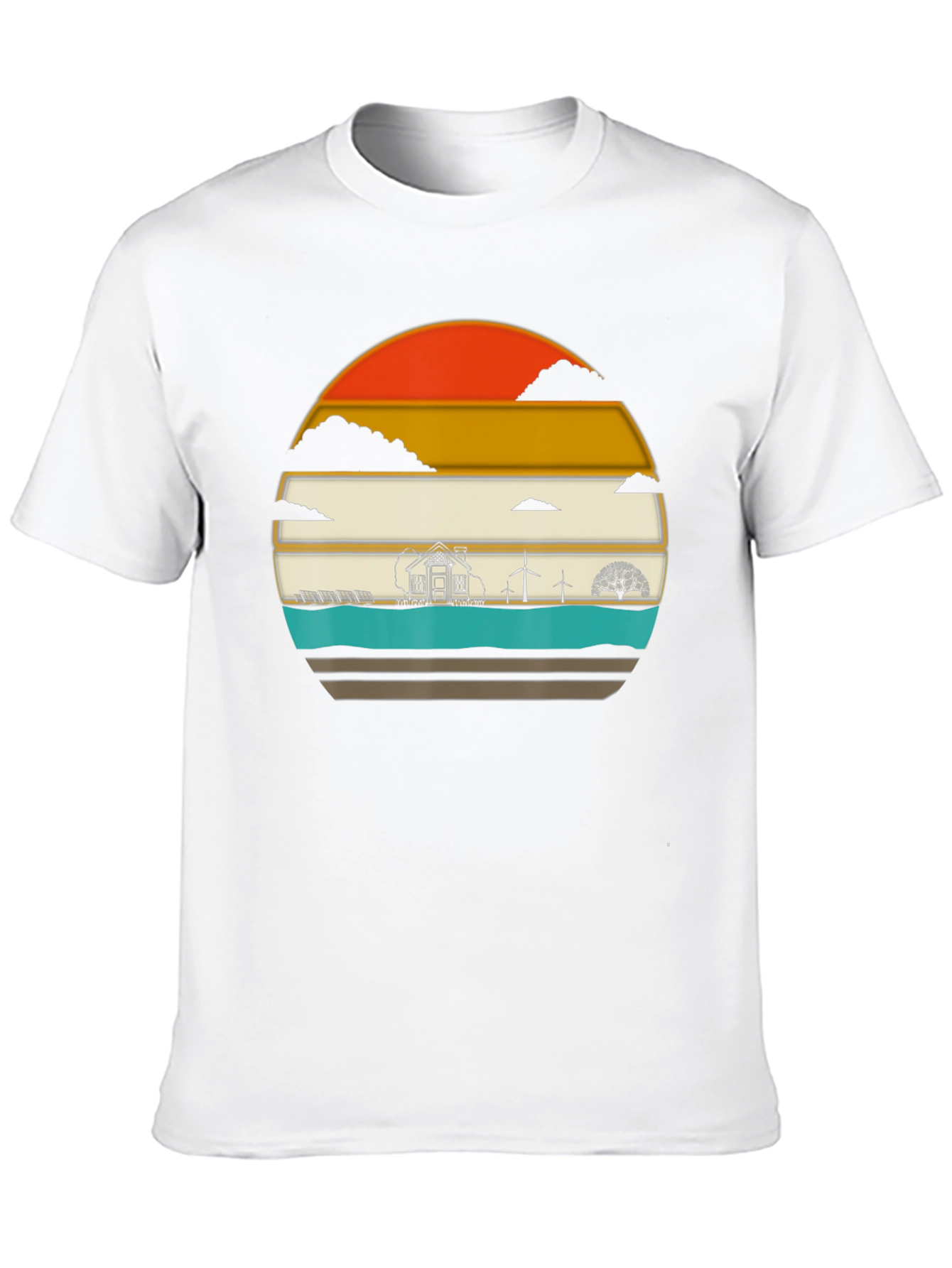 Eco-Friendly T-Shirt: Solar & Wind Power