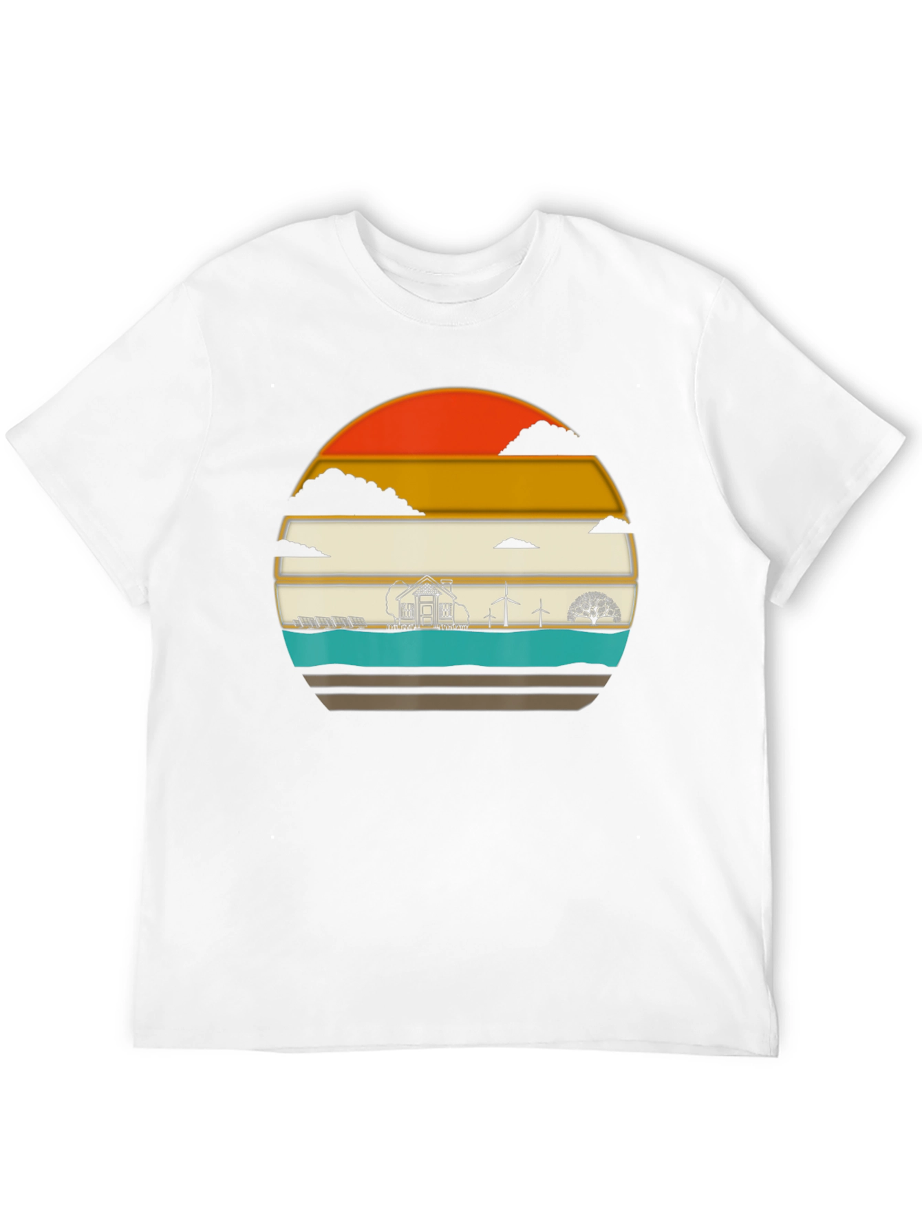Eco-Friendly T-Shirt: Solar & Wind Power