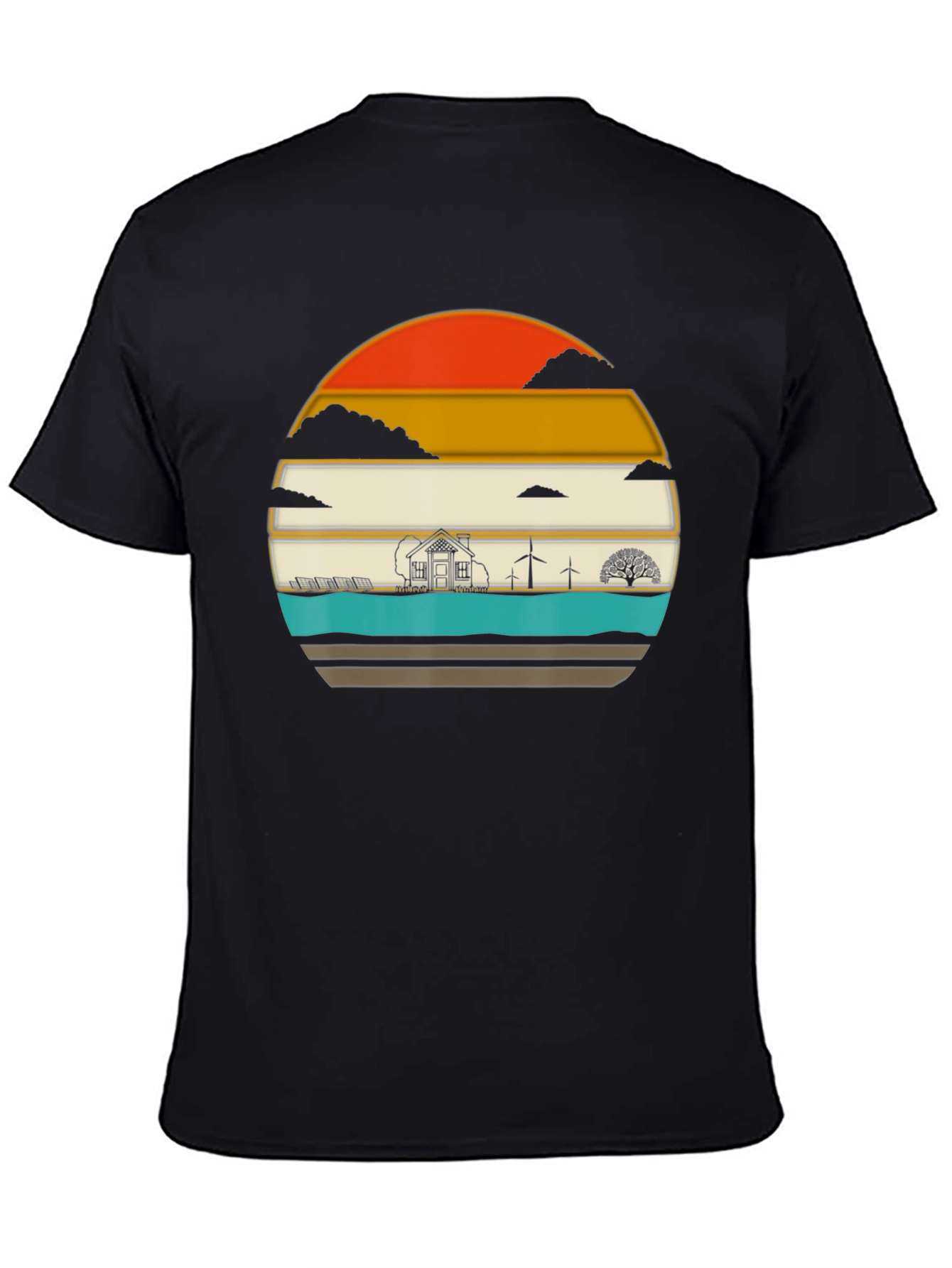 Eco-Friendly T-Shirt: Solar & Wind Power