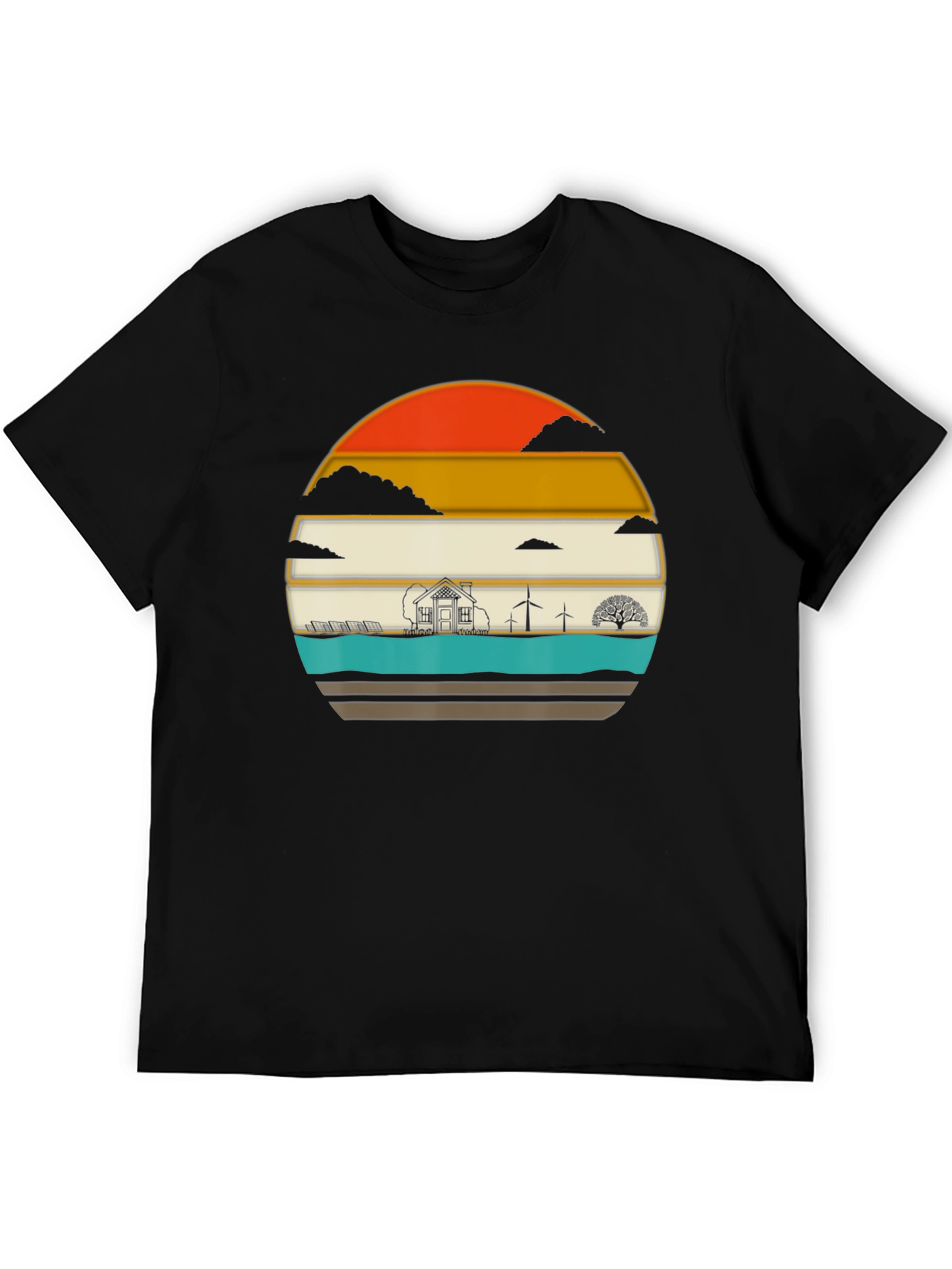 Eco-Friendly T-Shirt: Solar & Wind Power