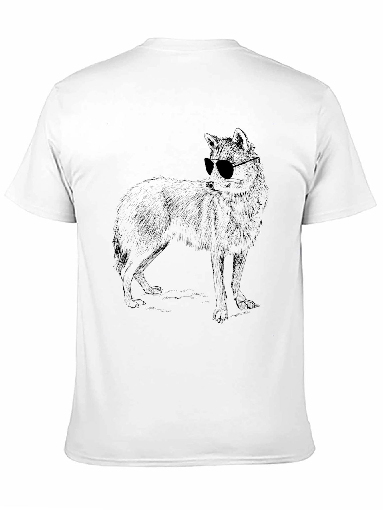 Cool Wolf Graphic Tee - Black Casual T-Shirt