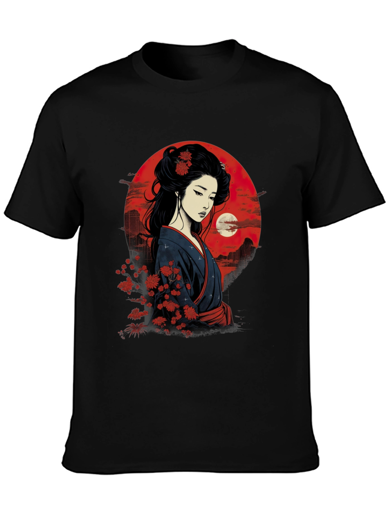 Geisha Art T-Shirt - Japanese Style Graphic Tee