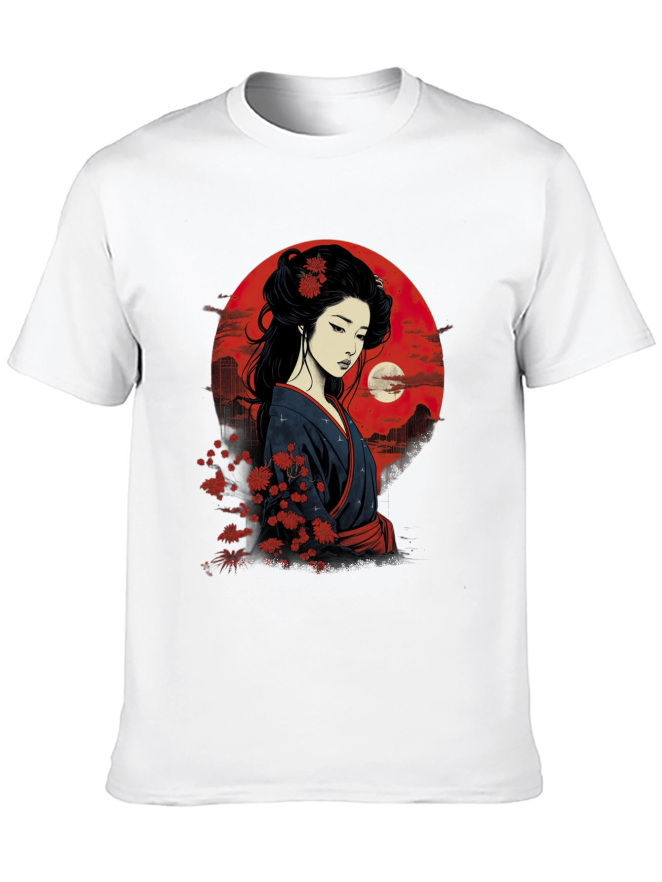 Geisha Art T-Shirt - Japanese Style Graphic Tee