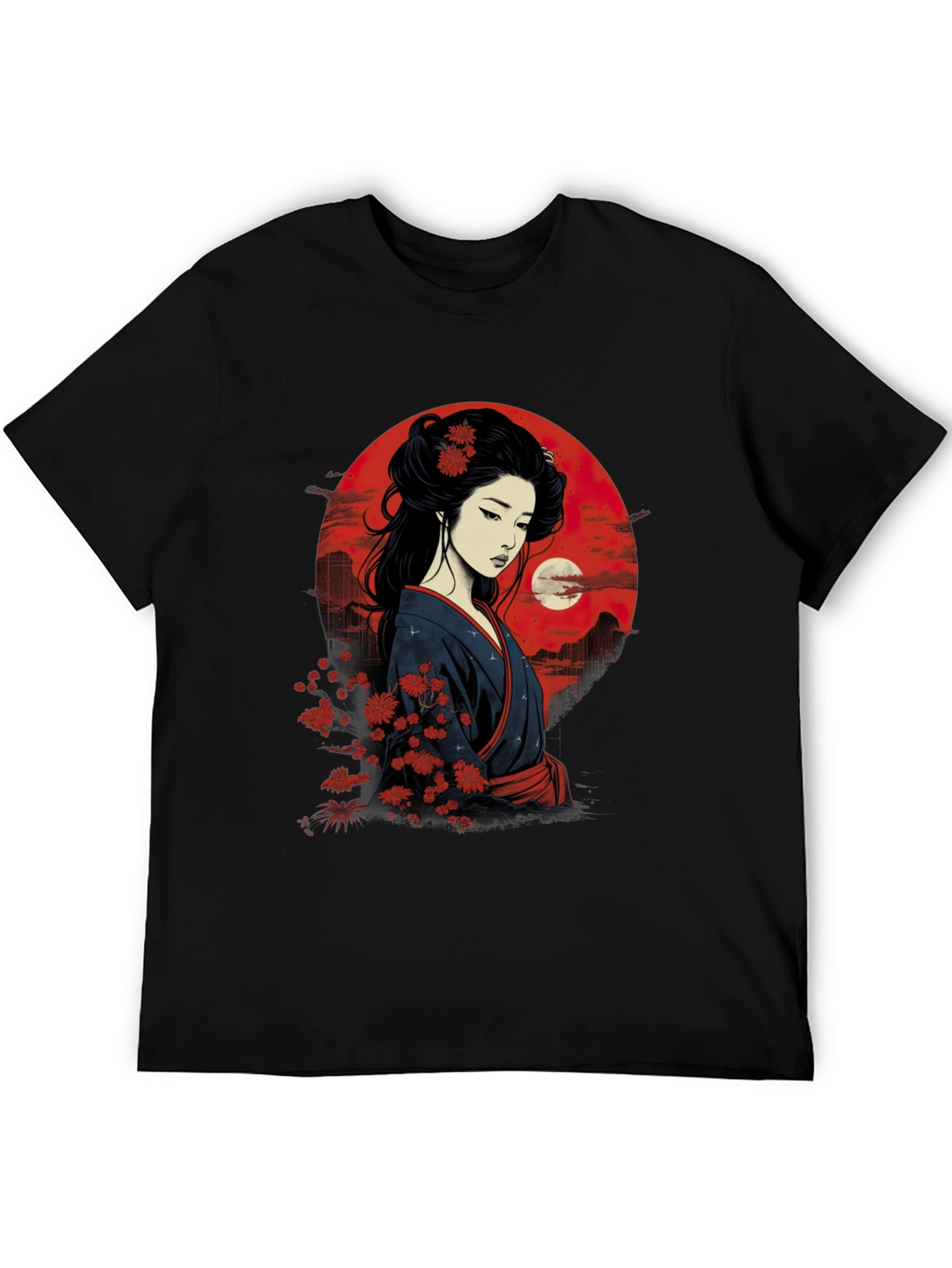 Geisha Art T-Shirt - Japanese Style Graphic Tee