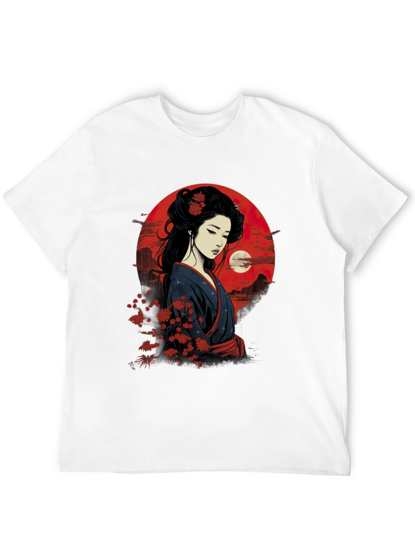 Geisha Art T-Shirt - Japanese Style Graphic Tee