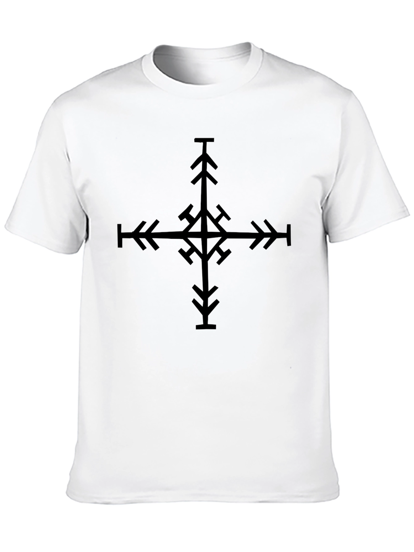 Abstract Cross Graphic Tee - Mens Black T-Shirt