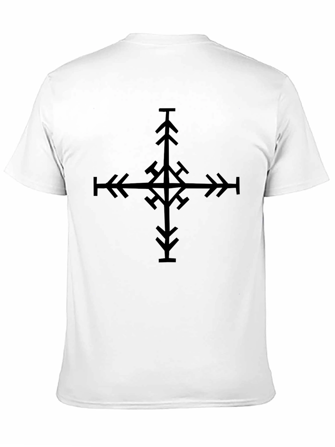 Abstract Cross Graphic Tee - Mens Black T-Shirt