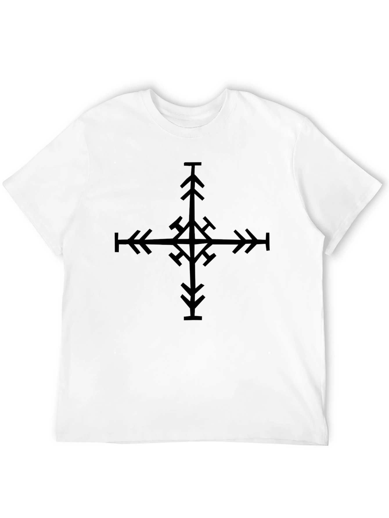 Abstract Cross Graphic Tee - Mens Black T-Shirt