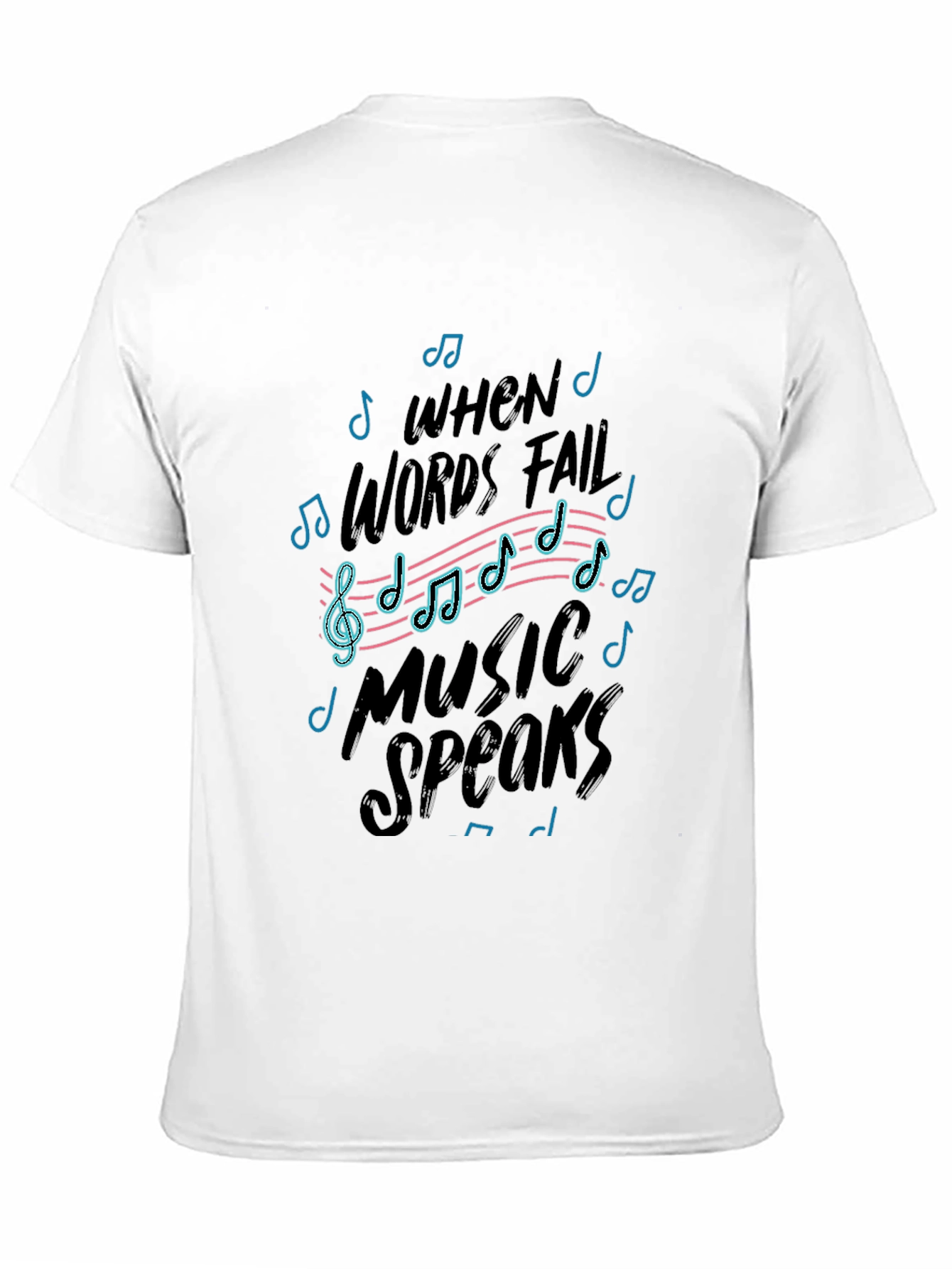 Music Speaks Graphic Tee - Black