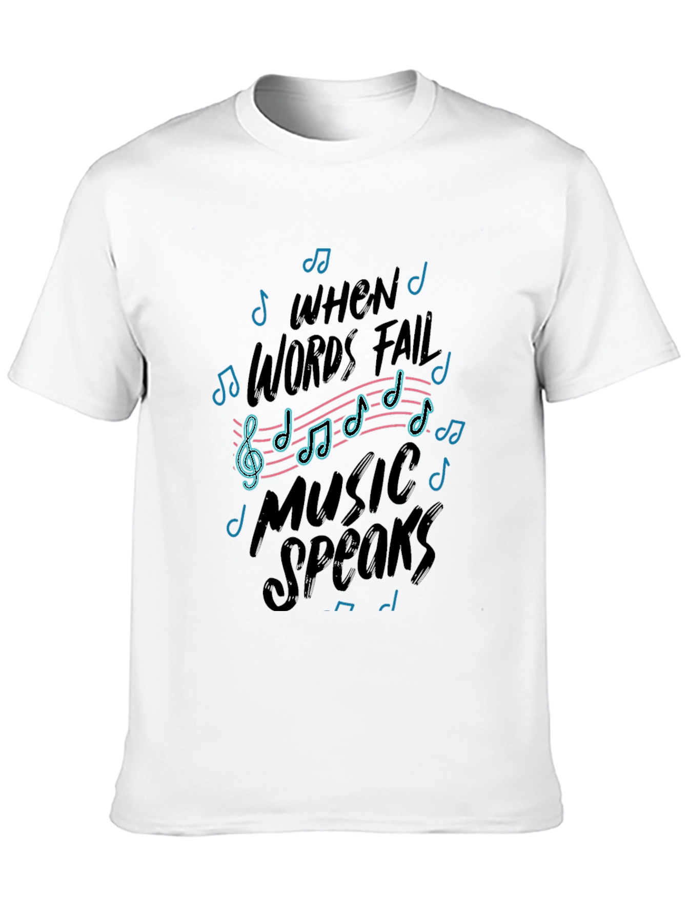 Music Speaks Graphic Tee - Black