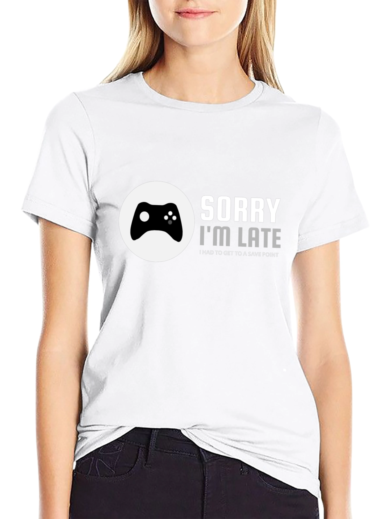 Gamer T-Shirt - Sorry Im Late Save Point