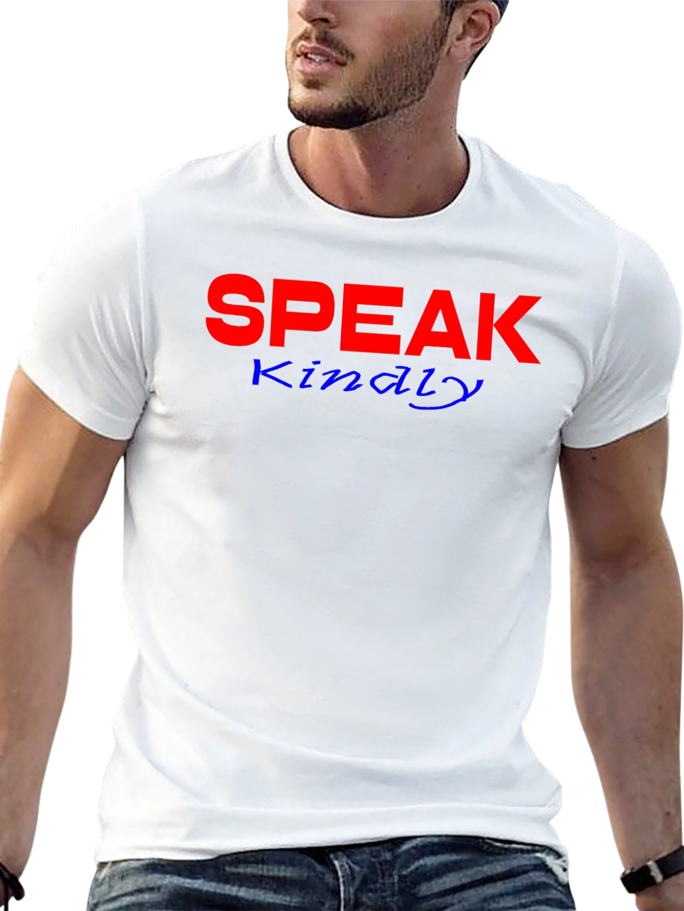 Speak Kindly Graphic Tee - Black Cotton Blend
