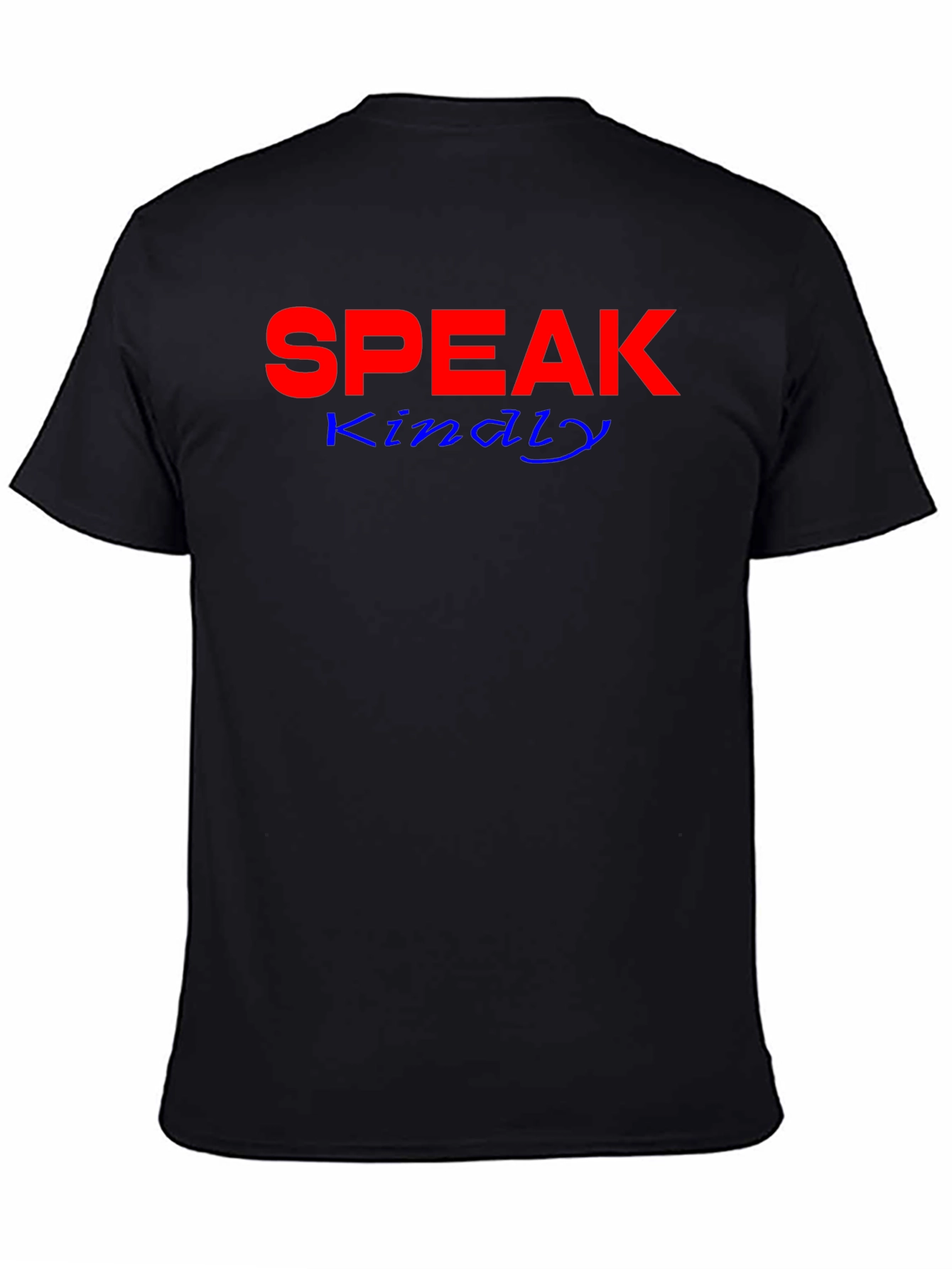 Speak Kindly Graphic Tee - Black Cotton Blend