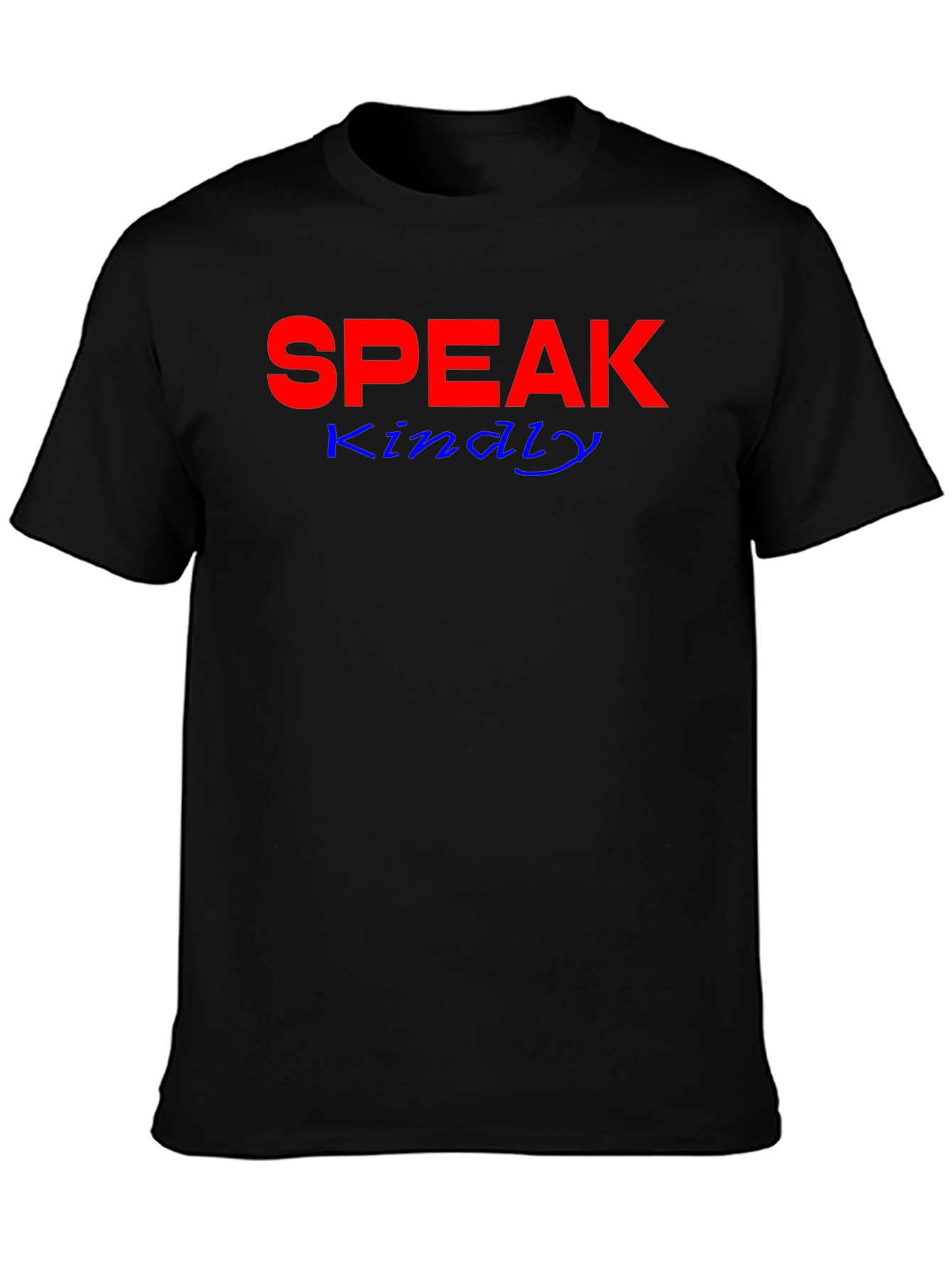 Speak Kindly Graphic Tee - Black Cotton Blend