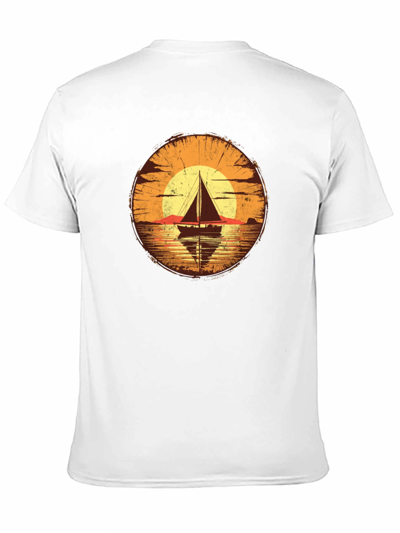Sailboat Sunset Graphic T-Shirt