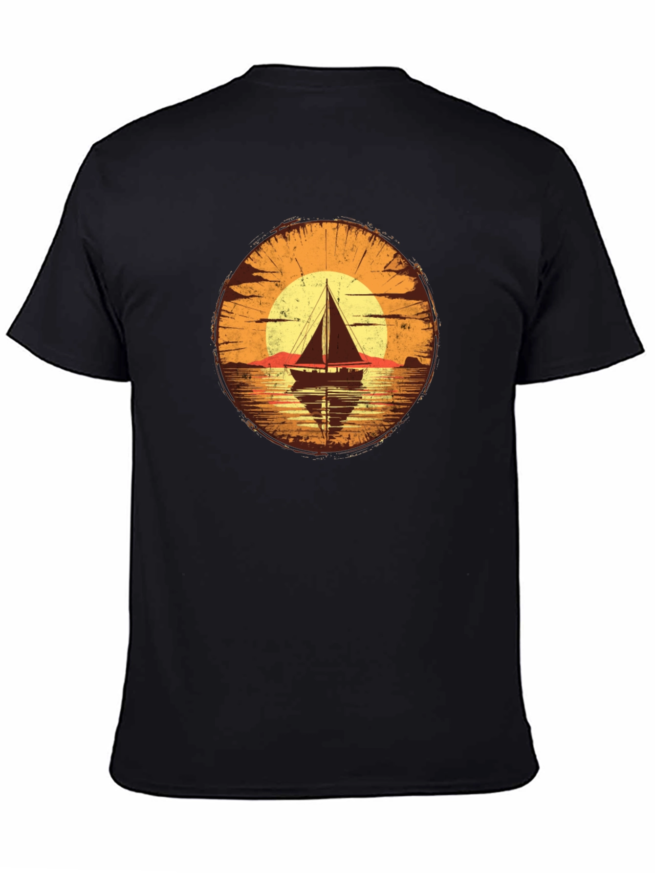 Sailboat Sunset Graphic T-Shirt