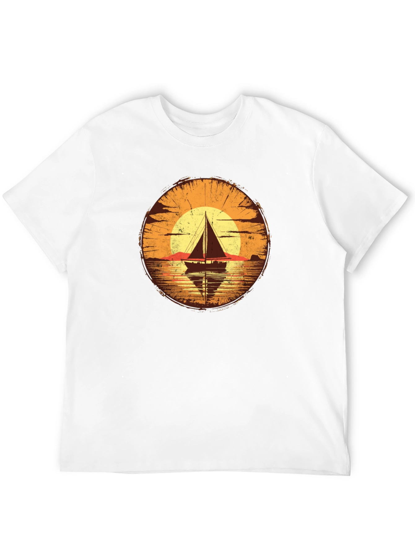 Sailboat Sunset Graphic T-Shirt