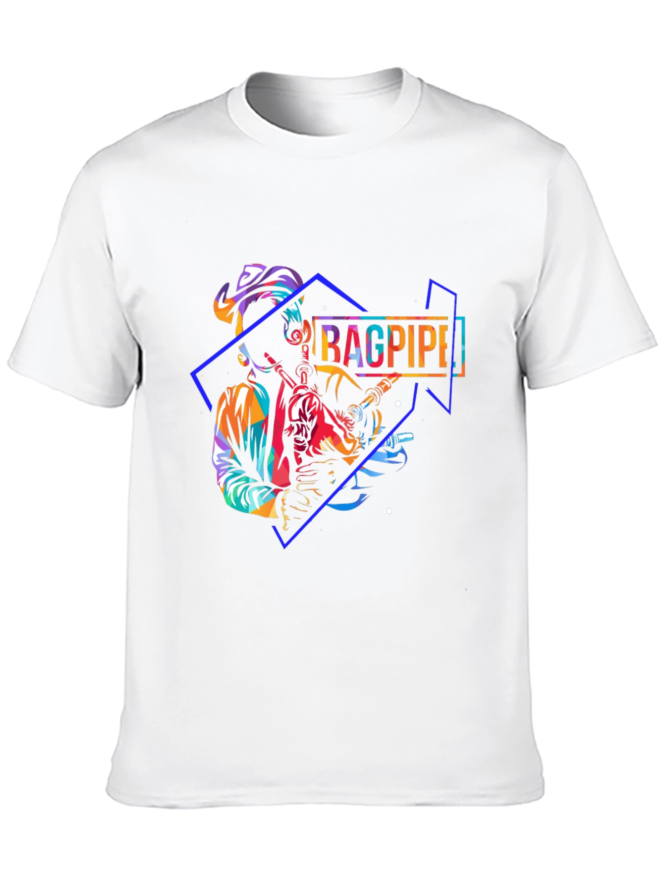 Bagpipe Player Black T-Shirt - Unique Design