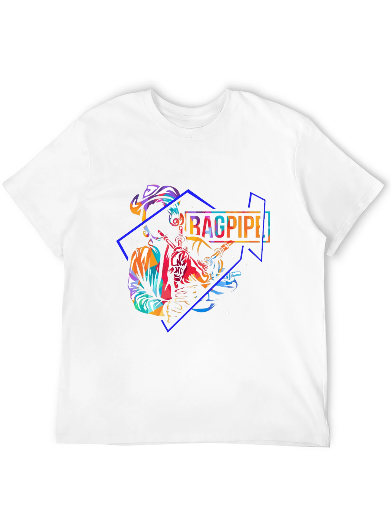 Bagpipe Player Black T-Shirt - Unique Design