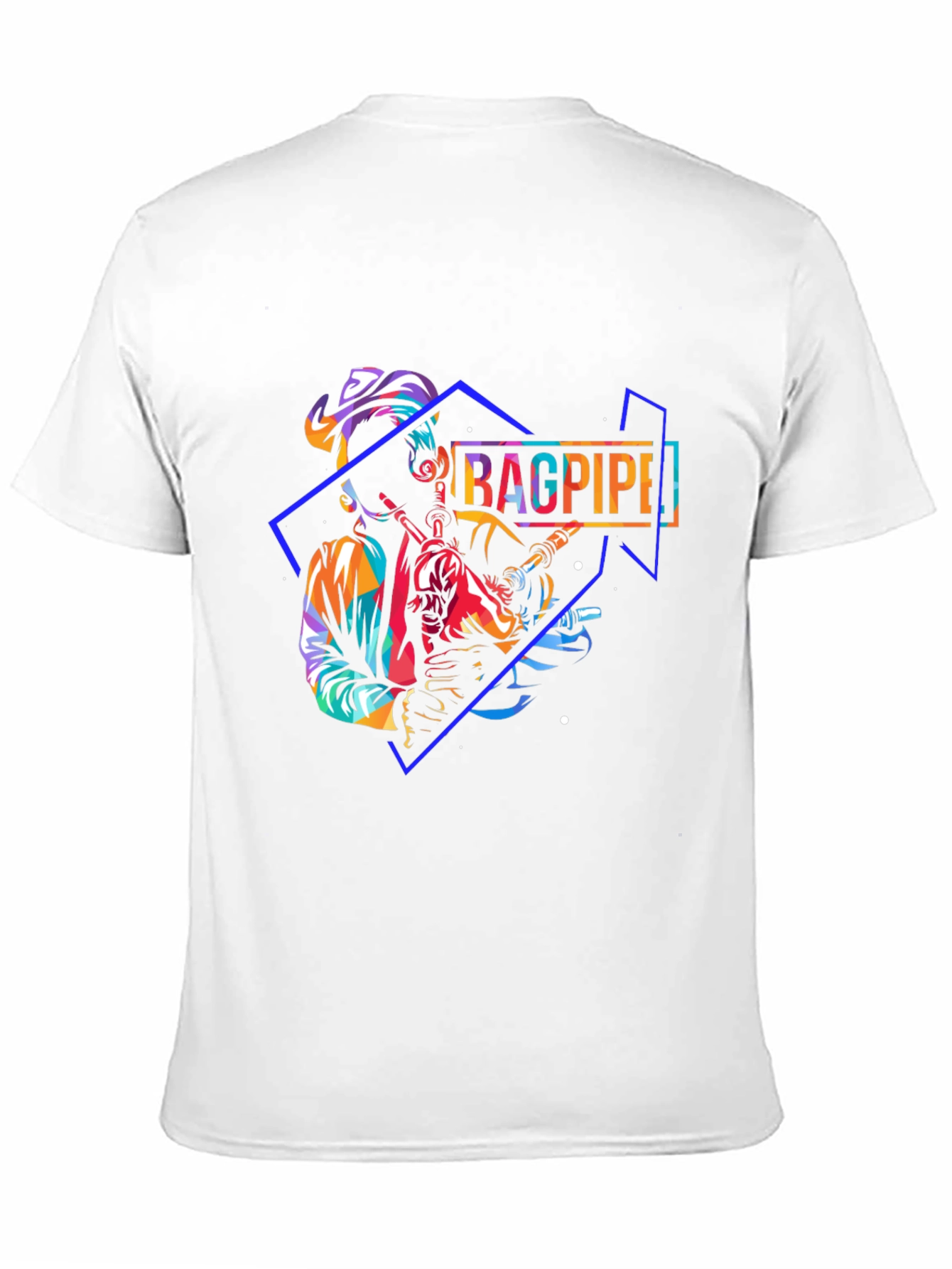 Bagpipe Player Black T-Shirt - Unique Design