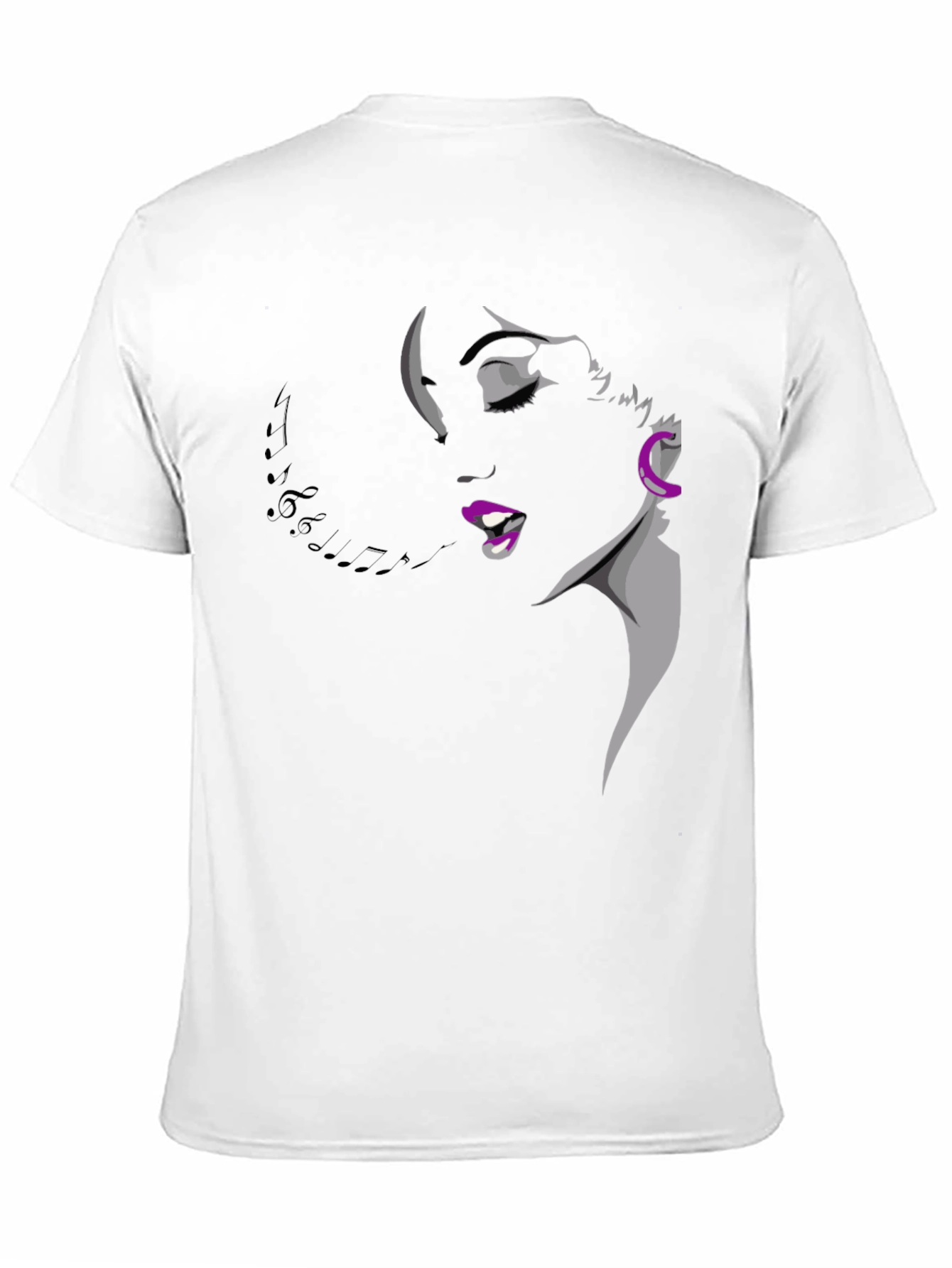 Singing Woman Graphic Tee - Black