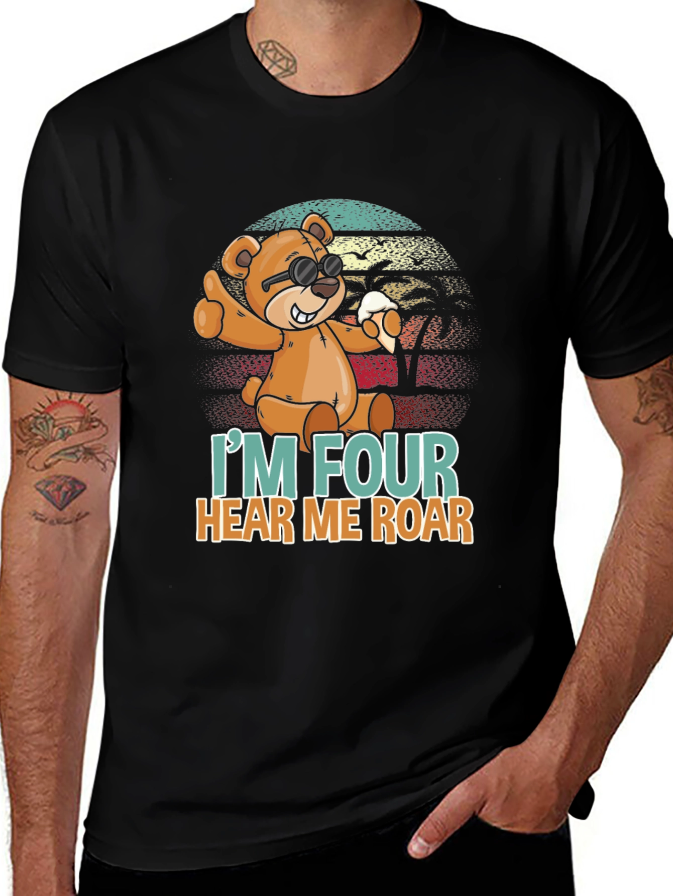 Im Four Hear Me Roar Birthday T-Shirt